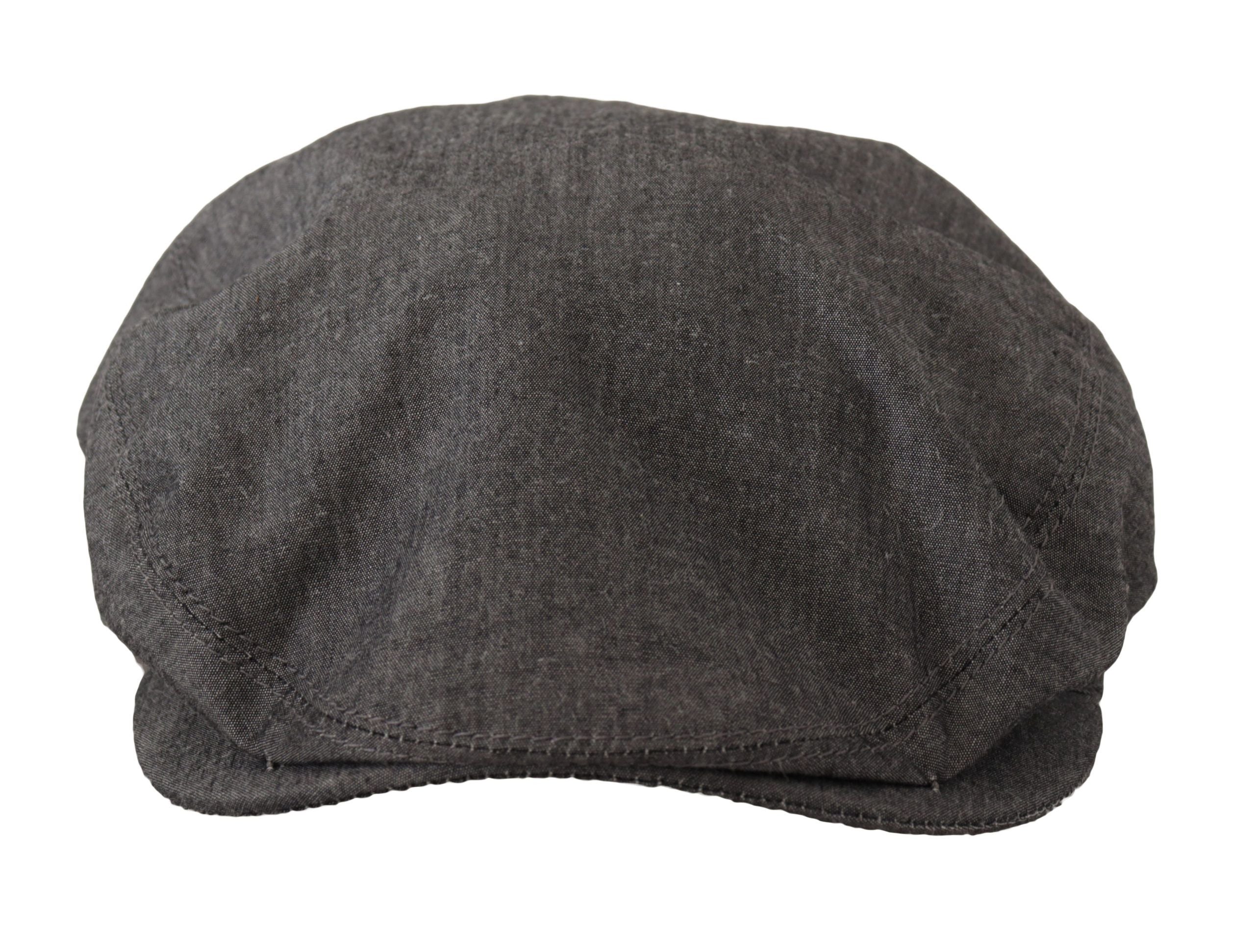 Dolce & Gabbana Chapeau gris Newsboy pour hommes Capello en coton mélangé