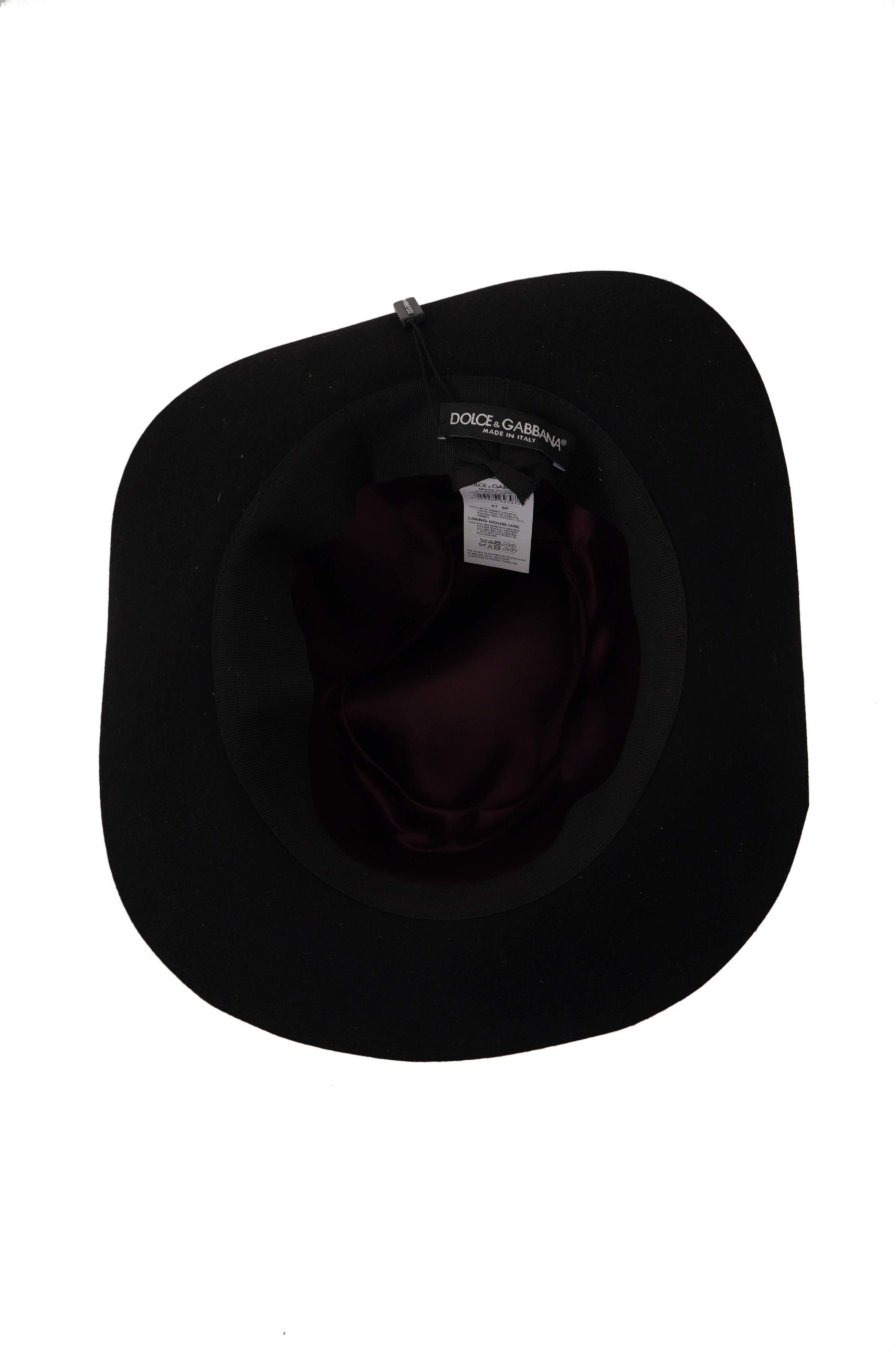 Dolce &amp; Gabbana Élégant Fedora clouté en or noir