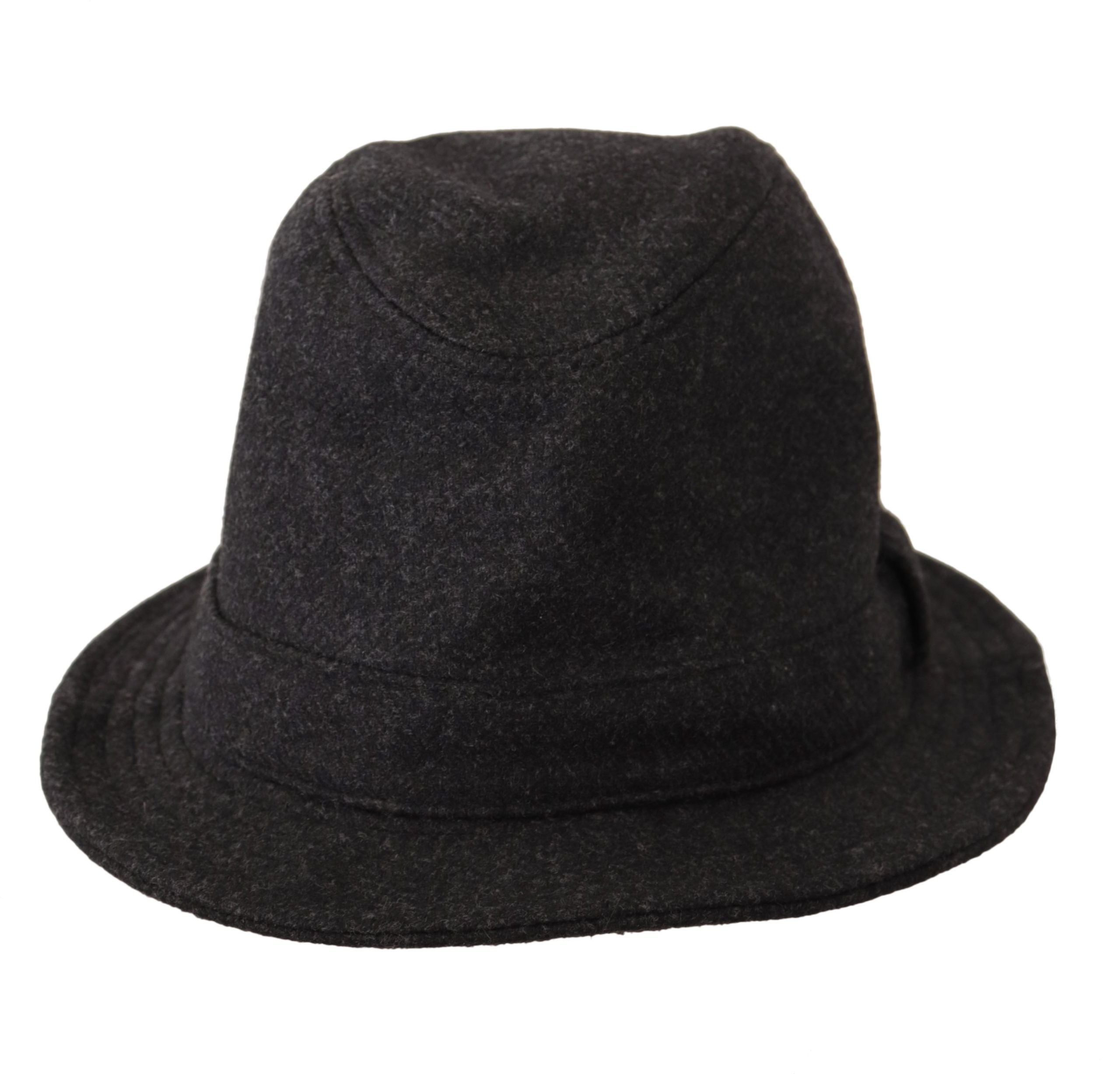 Dolce &amp; Gabbana Élégant Chapeau Trilby Gris en Laine et Cachemire