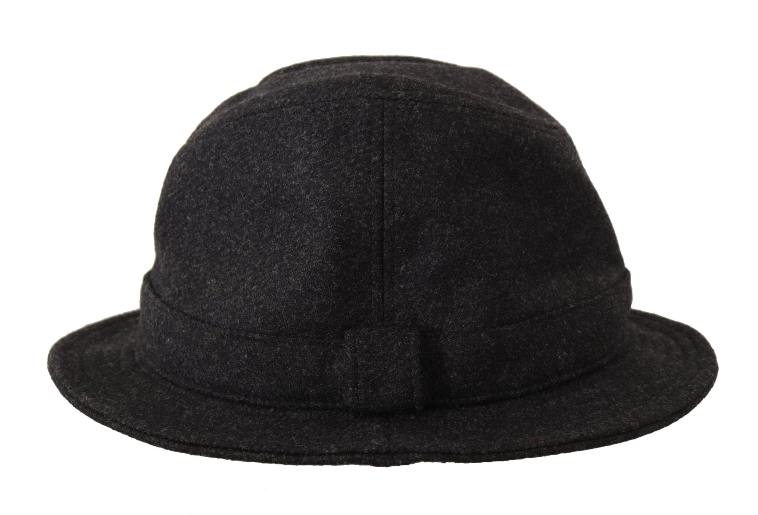 Dolce &amp; Gabbana Élégant Chapeau Trilby Gris en Laine et Cachemire