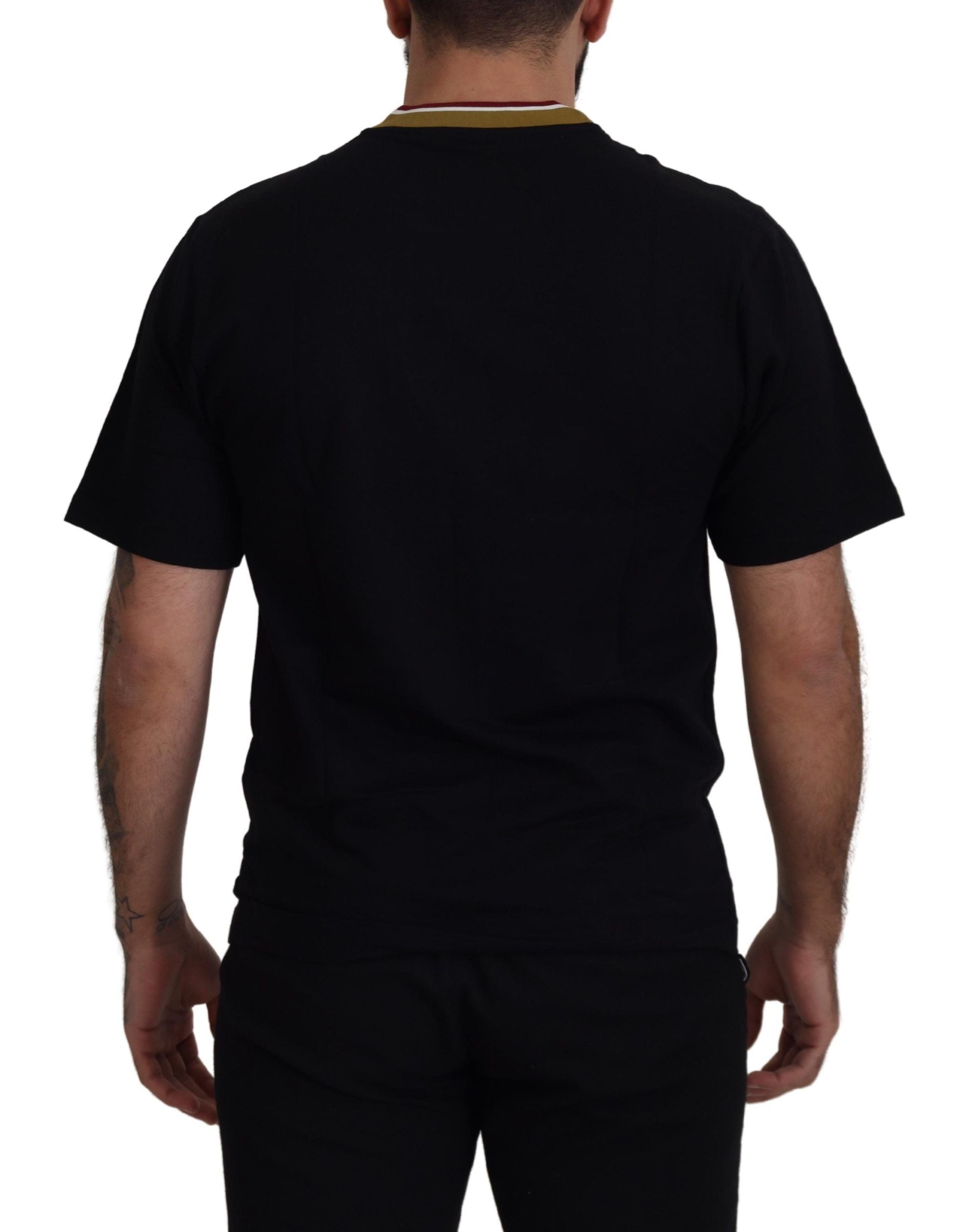 Dolce &amp; Gabbana T-shirt emblématique à col rond en coton noir