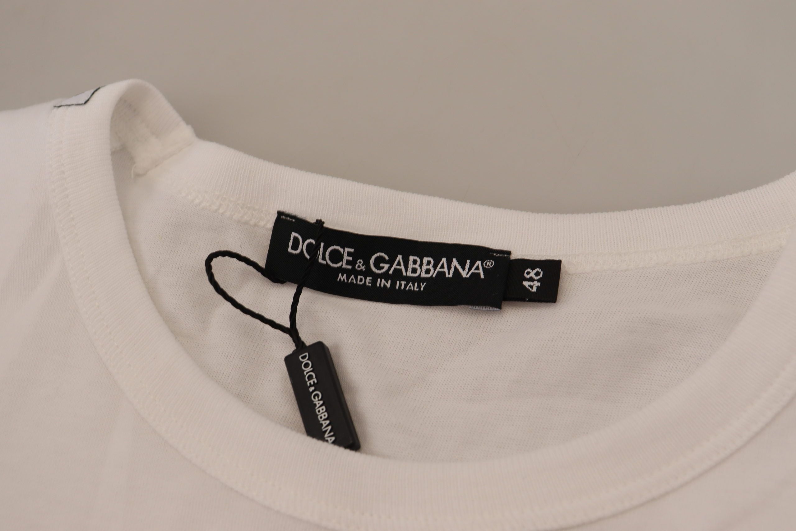 Dolce &amp; Gabbana T-shirt élégant en coton blanc avec poche poitrine DG