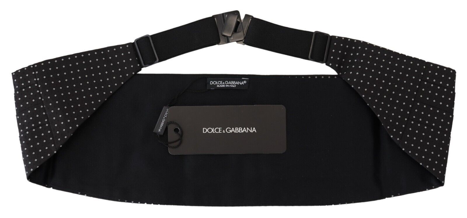 Dolce &amp; Gabbana Ceinture de smoking élégante en soie à pois