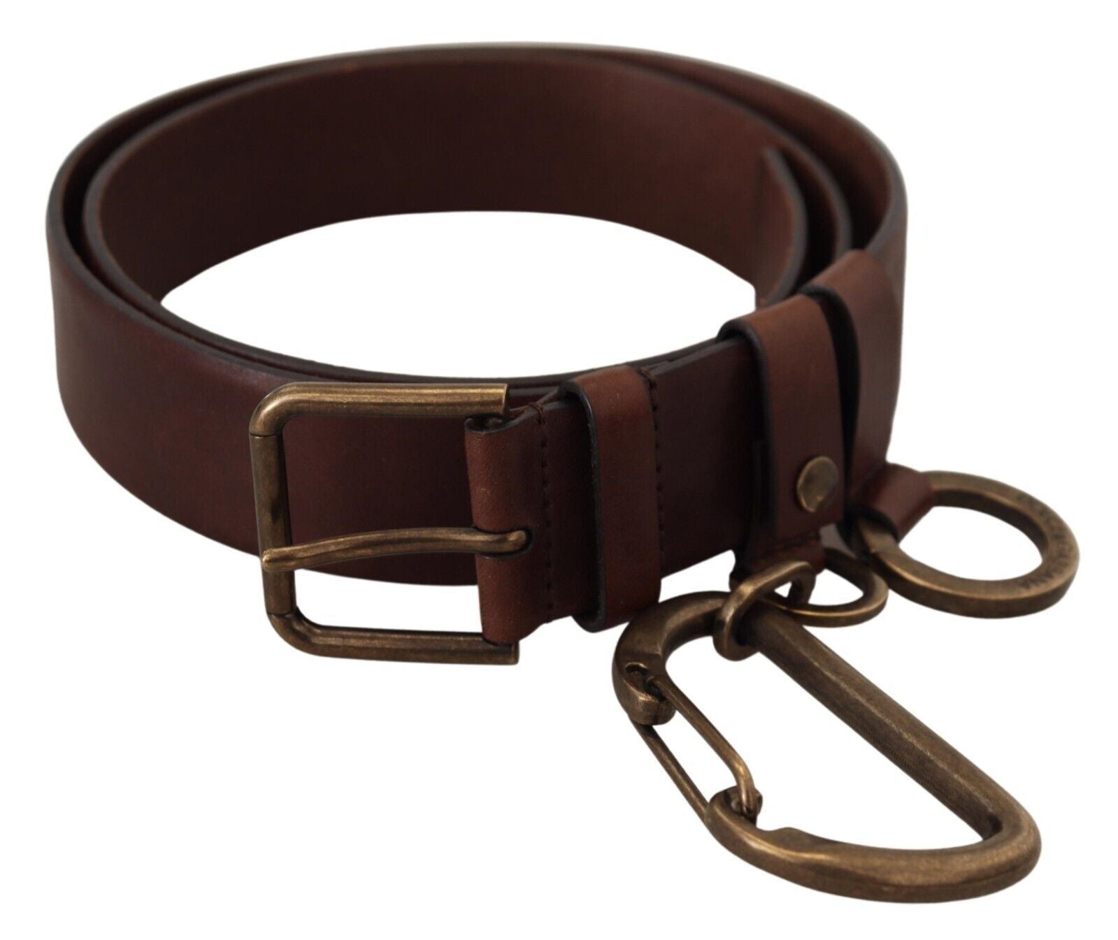 Dolce &amp; Gabbana Ceinture élégante en cuir marron avec boucle en métal