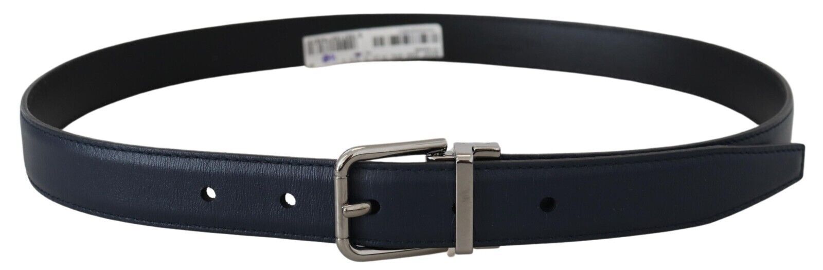 Dolce &amp; Gabbana Ceinture élégante en cuir de veau bleu