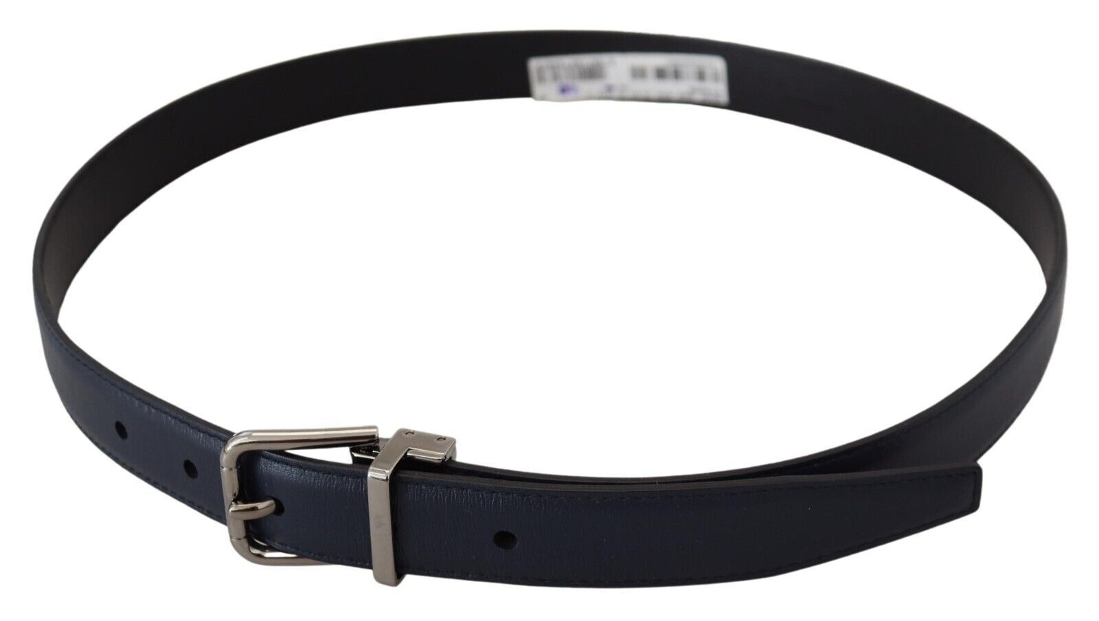 Dolce &amp; Gabbana Ceinture élégante en cuir de veau bleu