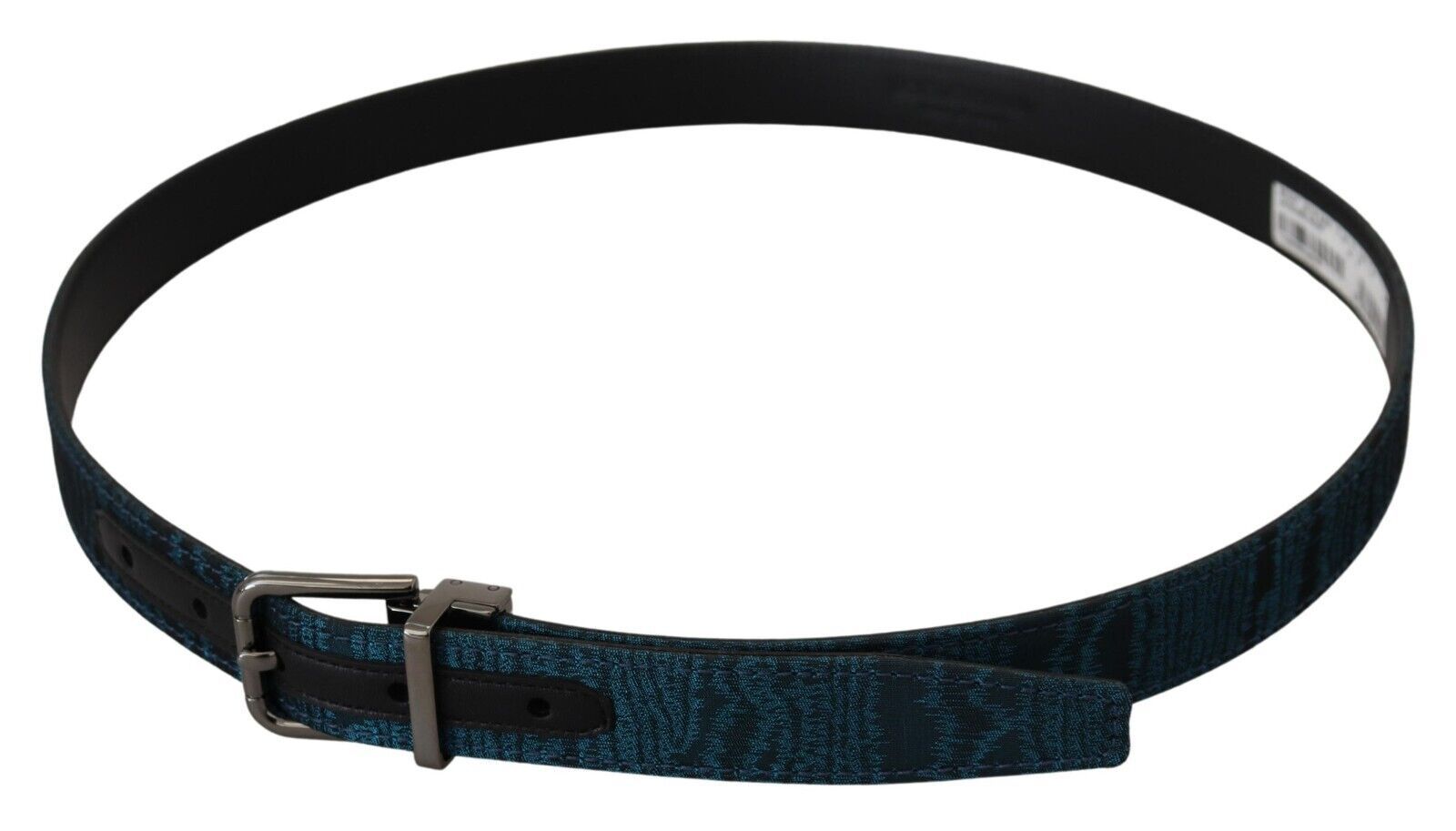 Dolce &amp; Gabbana Ceinture de créateur en jacquard bleu élégant