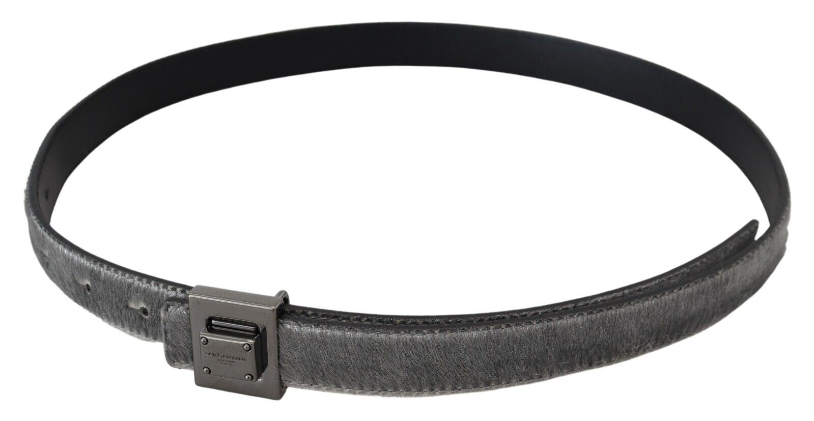 Dolce &amp; Gabbana Ceinture de créateur en cuir argenté élégante