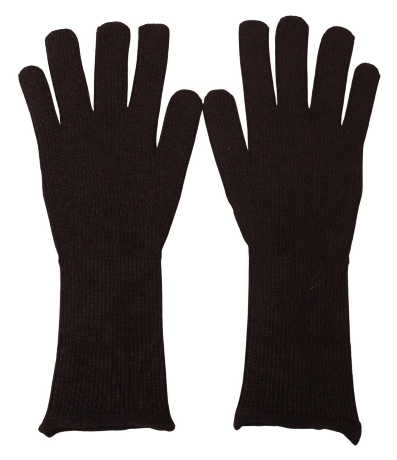 Dolce &amp; Gabbana Gants élégants en soie et cachemire marron