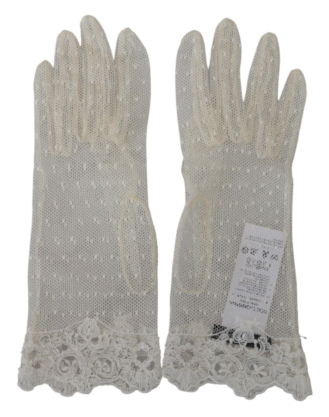 Dolce &amp; Gabbana Chic Gants blancs longueur poignet