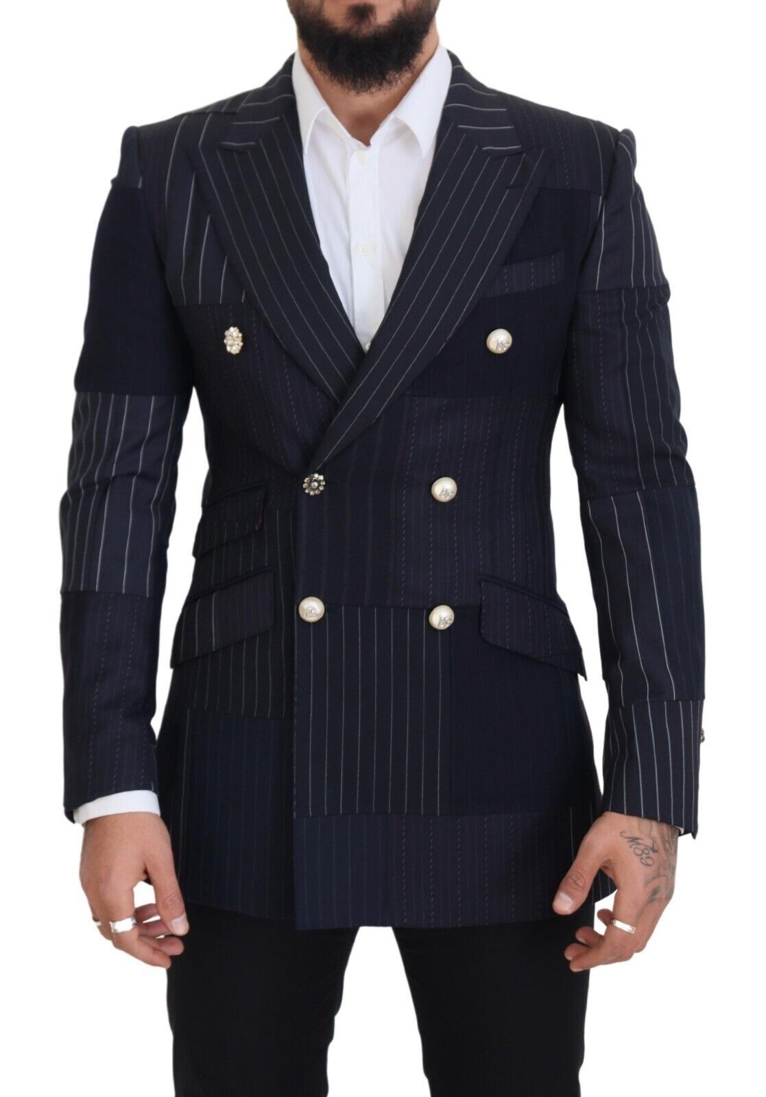 Dolce &amp; Gabbana Blazer ajusté à double boutonnage bleu marine