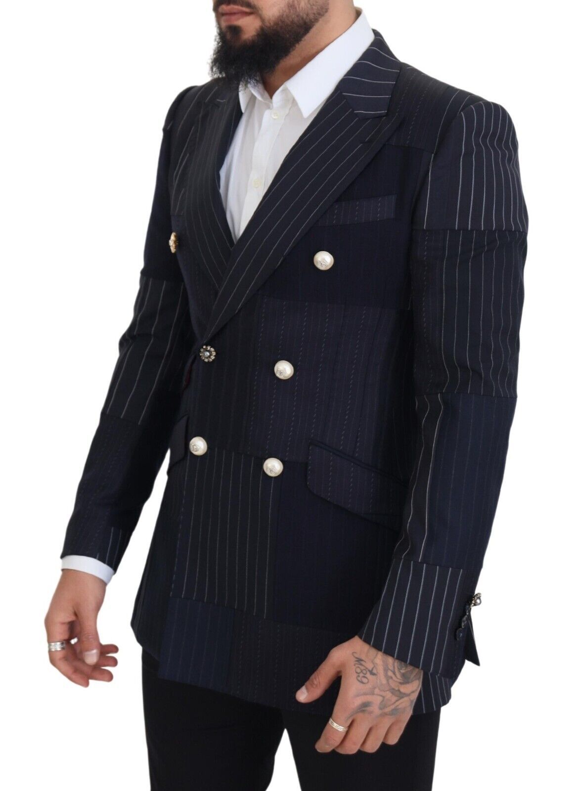 Dolce &amp; Gabbana Blazer ajusté à double boutonnage bleu marine