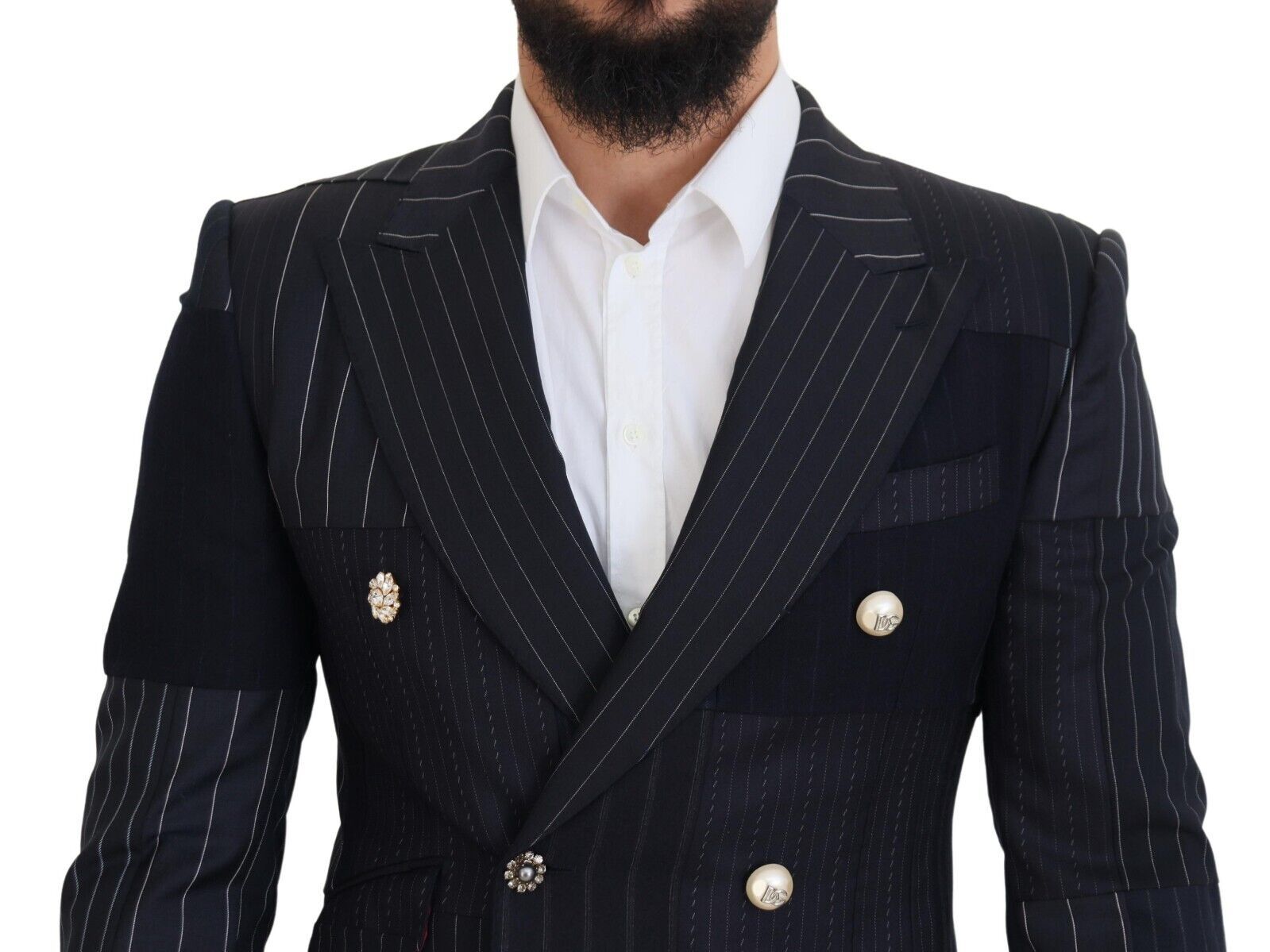 Dolce &amp; Gabbana Blazer ajusté à double boutonnage bleu marine