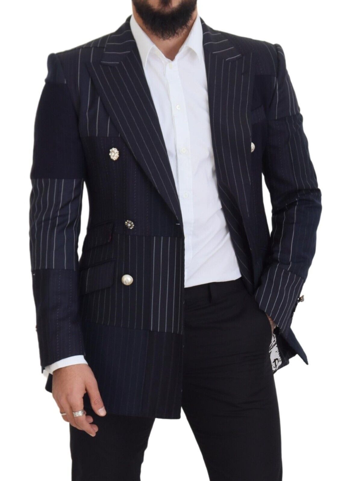 Dolce &amp; Gabbana Blazer ajusté à double boutonnage bleu marine