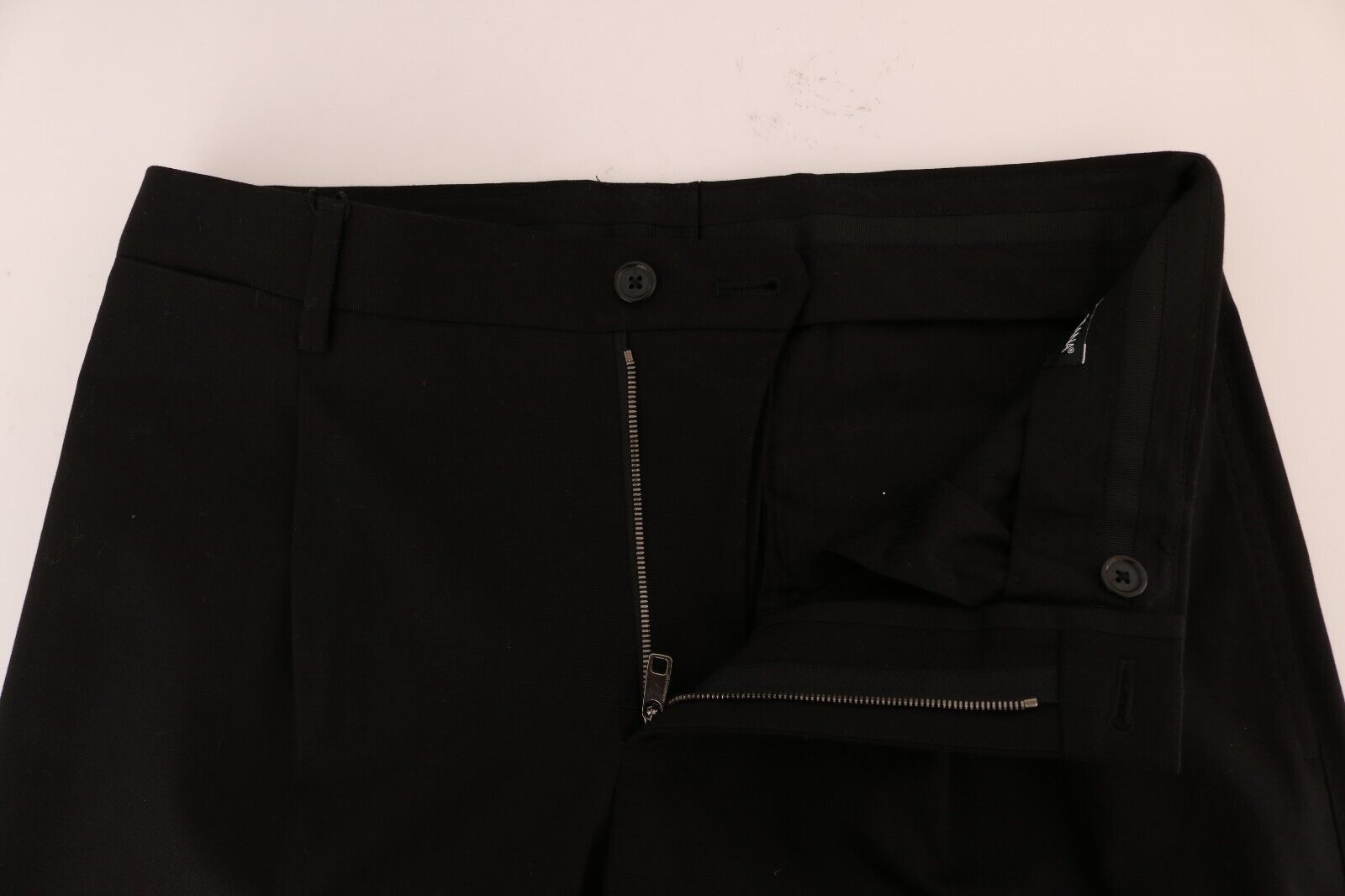 Dolce &amp; Gabbana Pantalon stretch en coton noir élégant