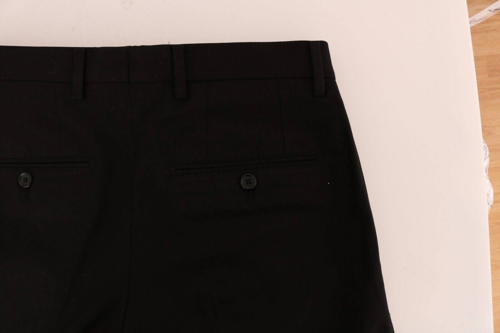 Dolce &amp; Gabbana Pantalon stretch en coton noir élégant