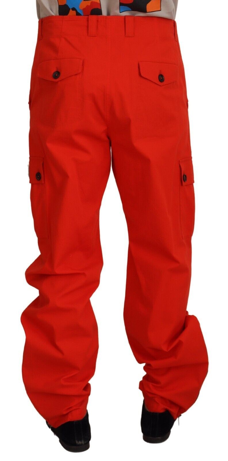 Dolce &amp; Gabbana Pantalon élégant en coton mélangé rouge