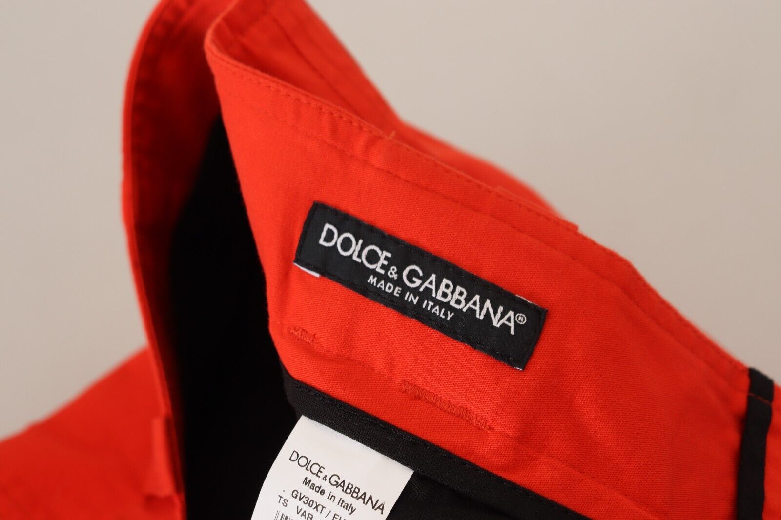 Dolce &amp; Gabbana Pantalon élégant en coton mélangé rouge