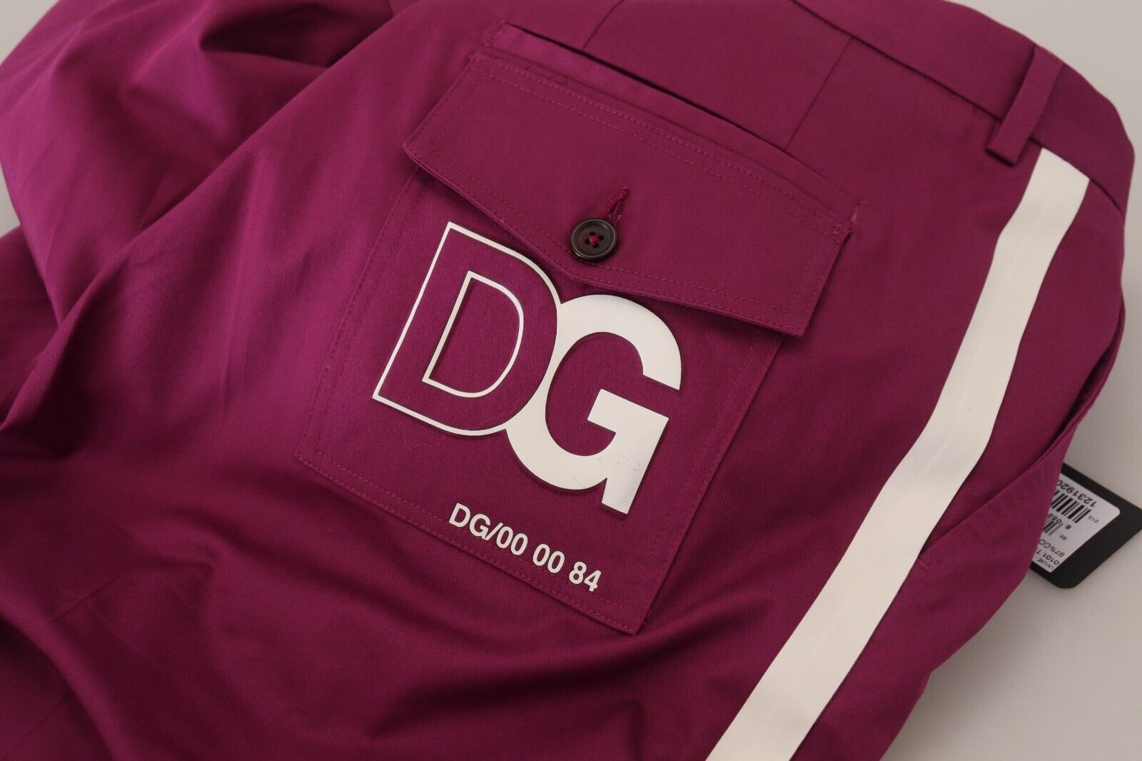 Dolce &amp; Gabbana Pantalon stretch élégant en coton magenta