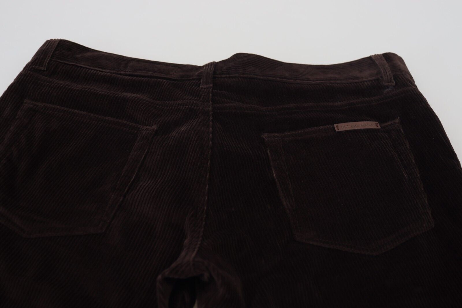 Dolce &amp; Gabbana Pantalon élégant en soie mélangée marron