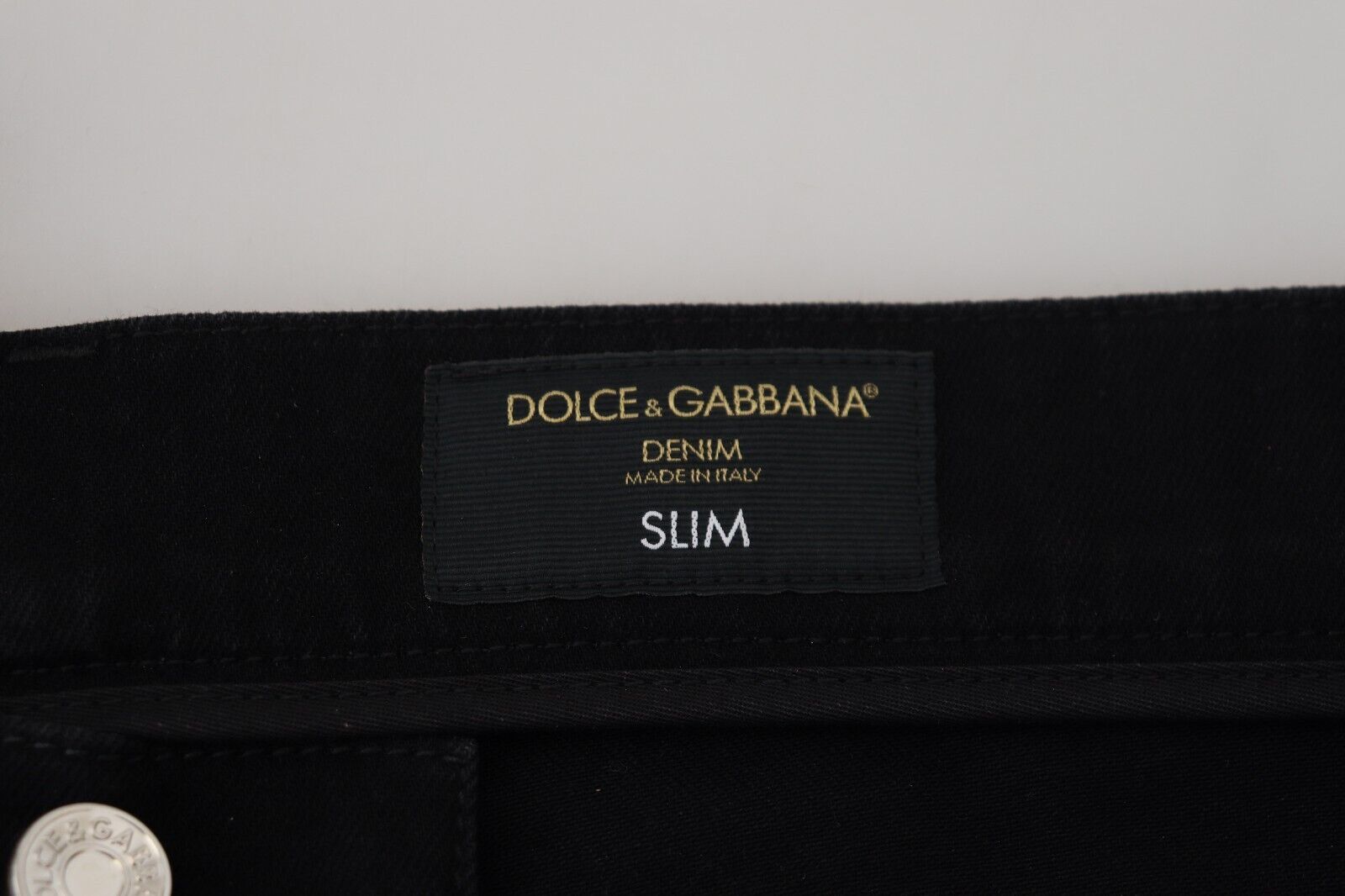 Dolce &amp; Gabbana Jean élégant en poussière d'or noir