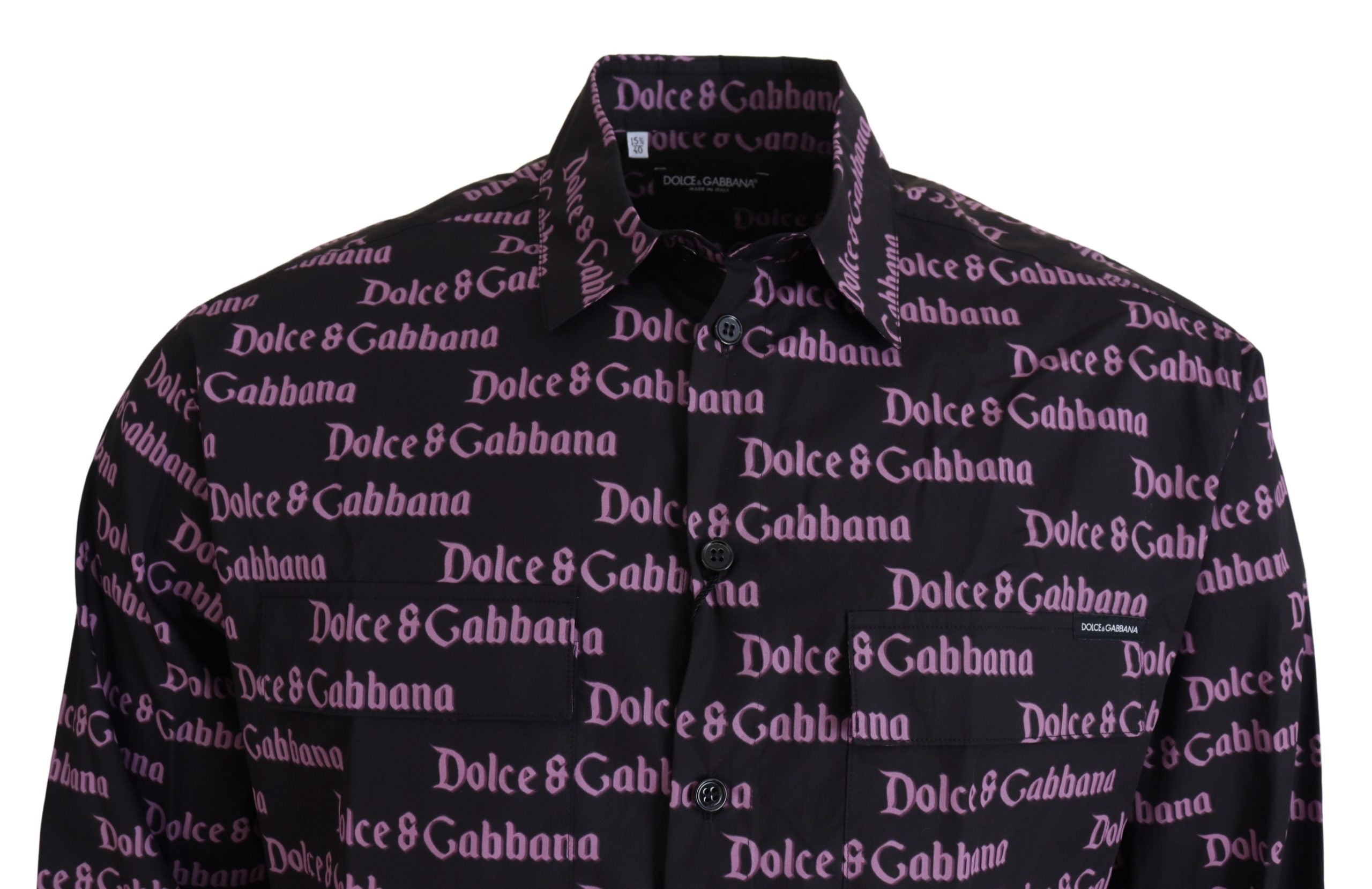 Dolce &amp; Gabbana Chemise habillée noire coupe slim élégante