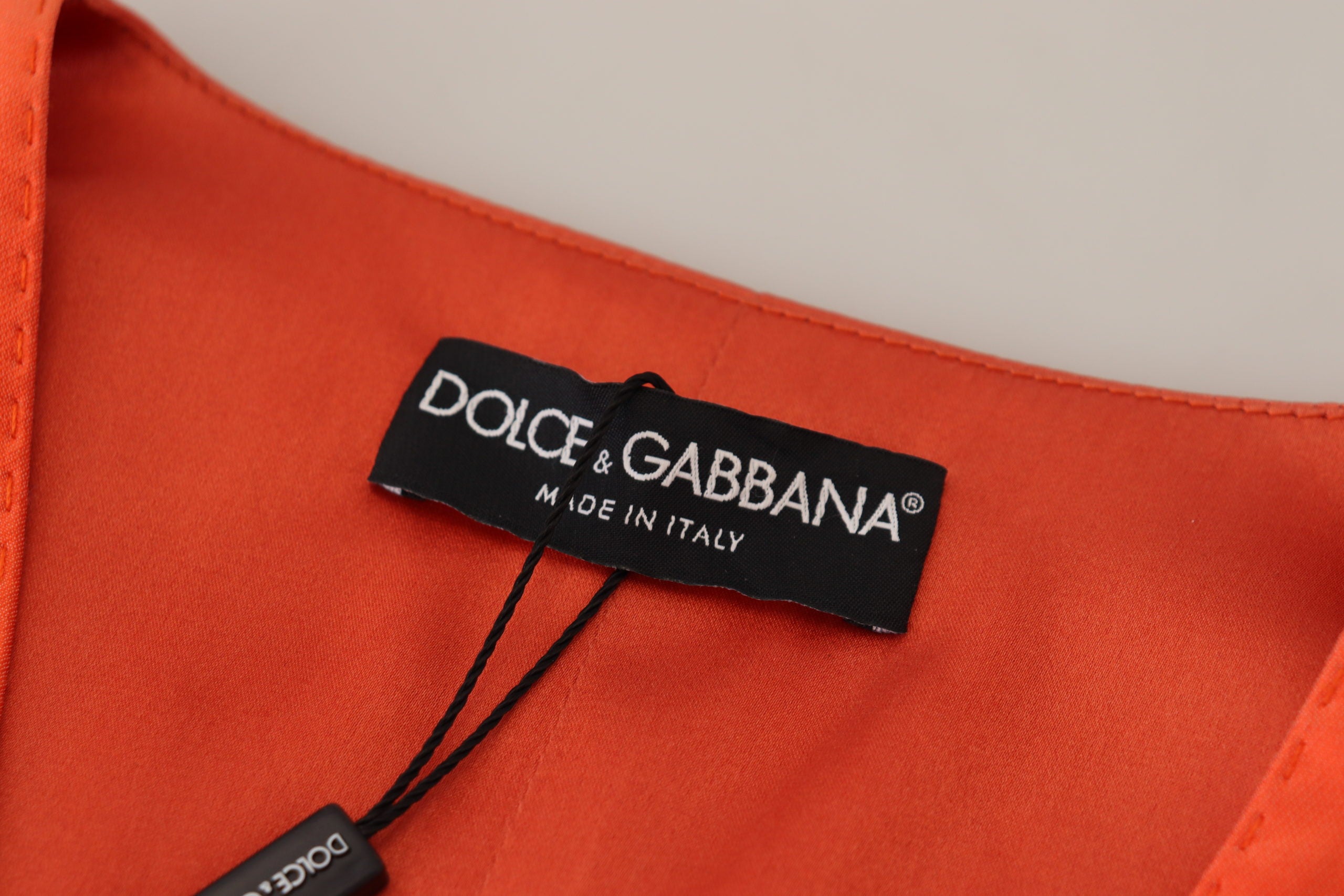 Dolce &amp; Gabbana Gilet élégant en soie orange