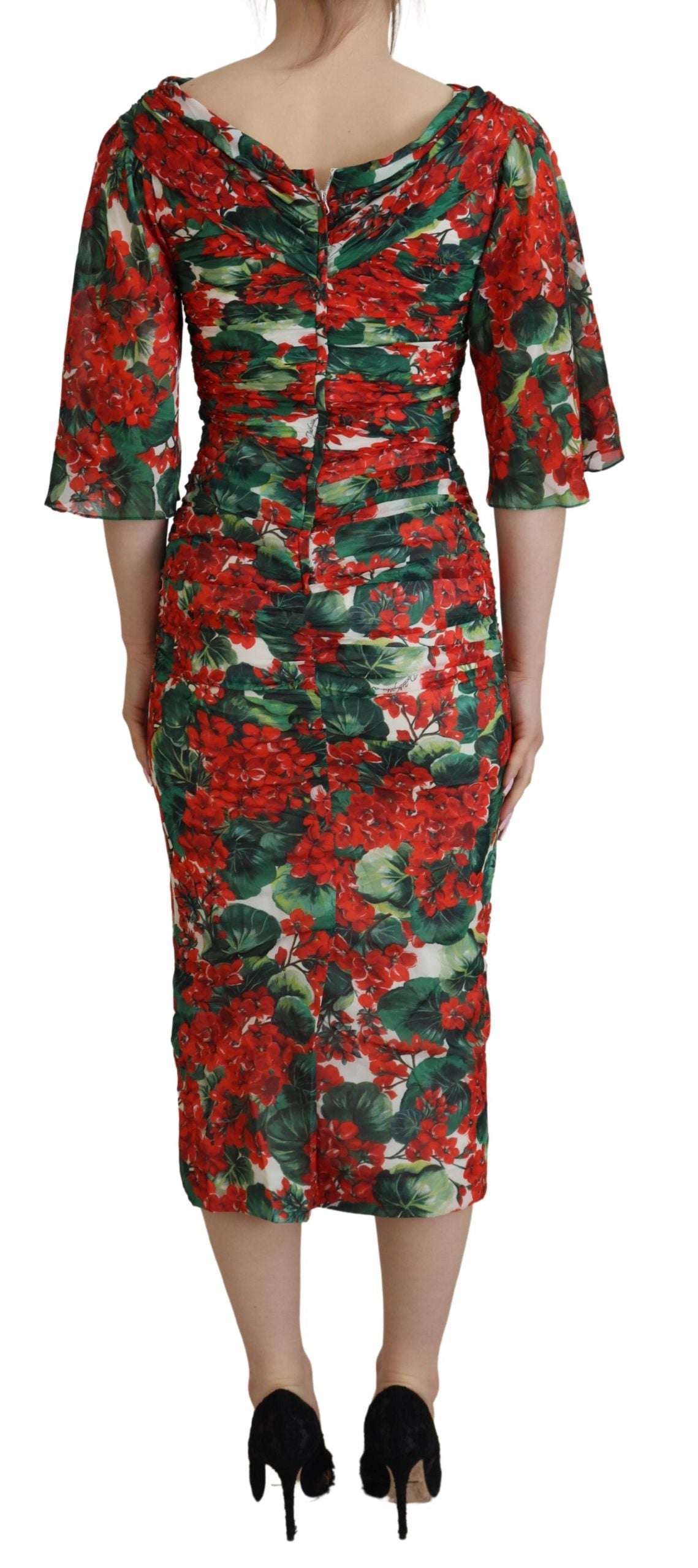 Dolce & Gabbana Enchanting Floral Print Sheath Dress