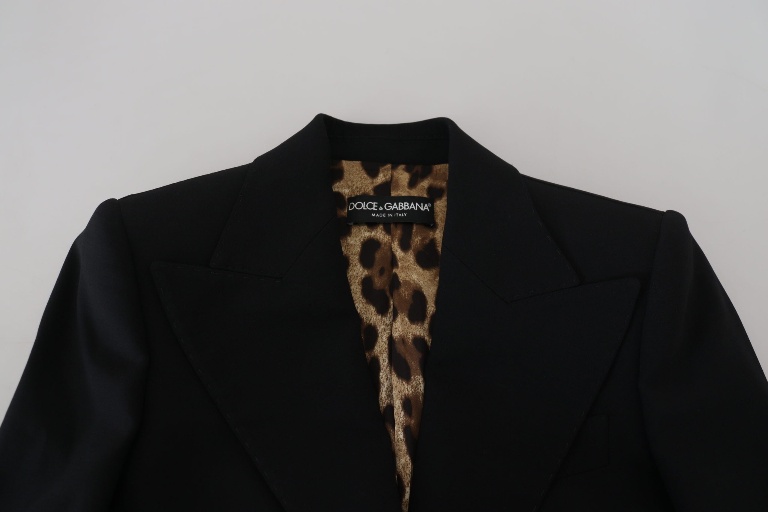 Dolce &amp; Gabbana Blazer élégant en laine stretch noir