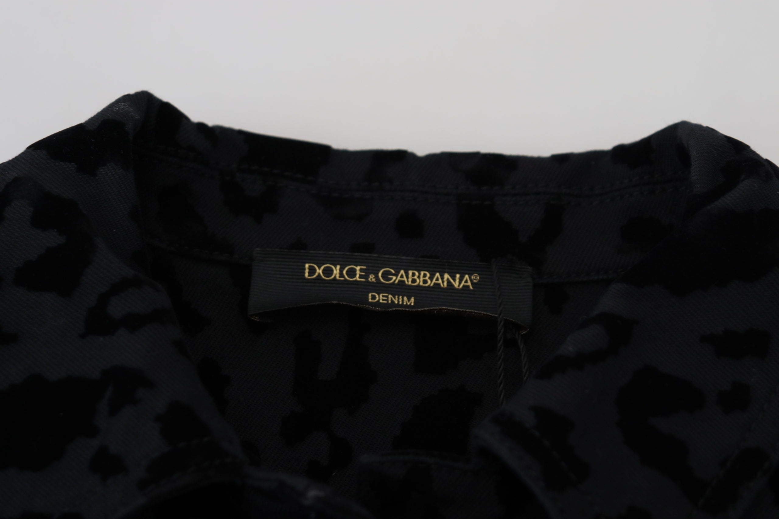 Dolce &amp; Gabbana Chic Veste en jean à motif léopard