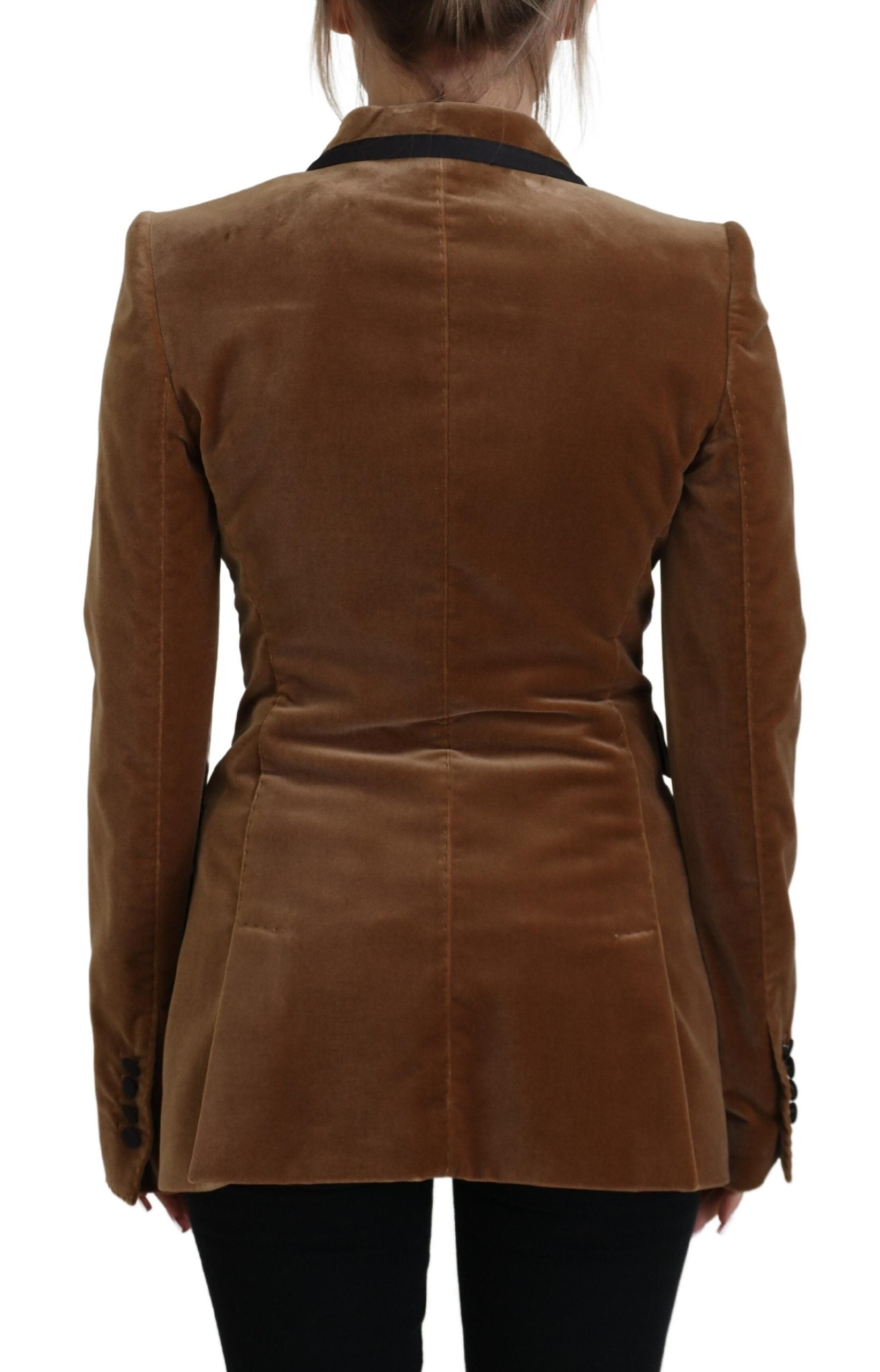 Dolce & Gabbana Elegant Double Breasted Brown Blazer Jacket