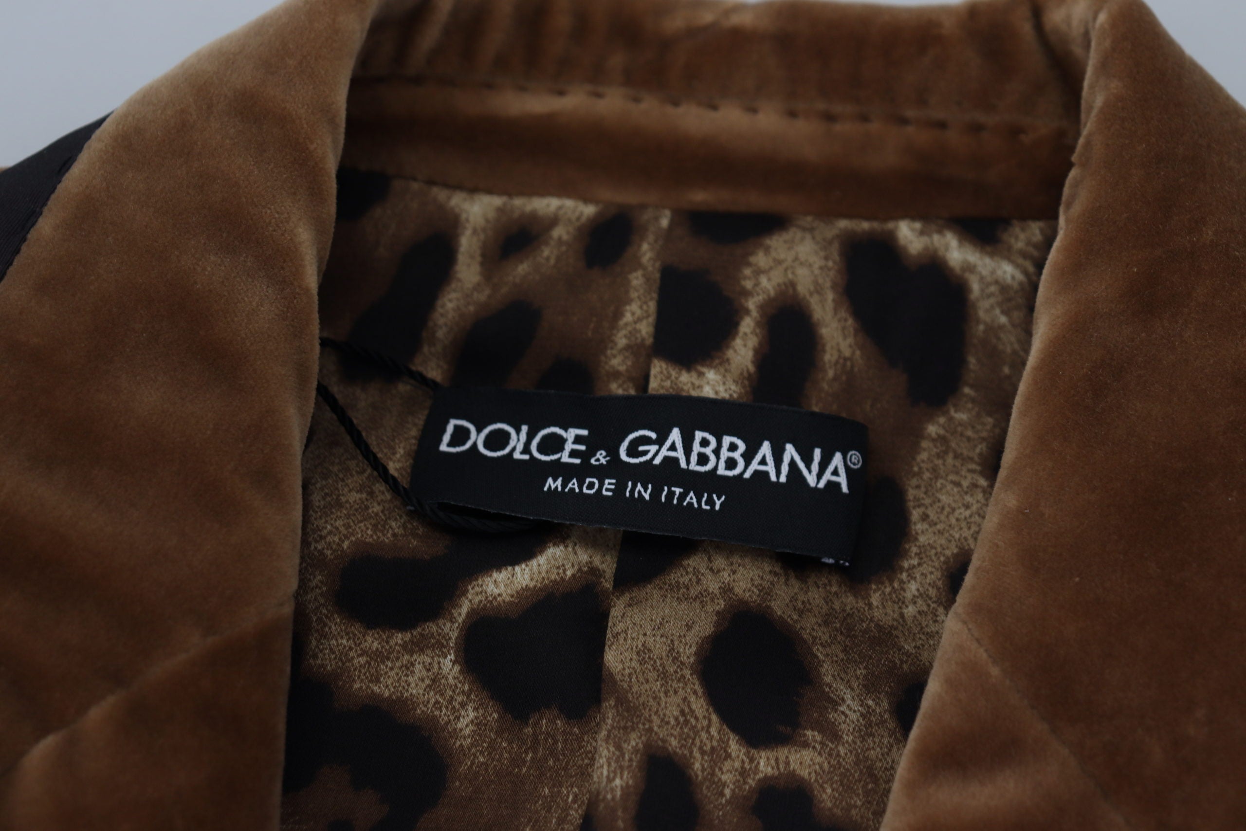 Dolce &amp; Gabbana Veste blazer marron à double boutonnage élégante