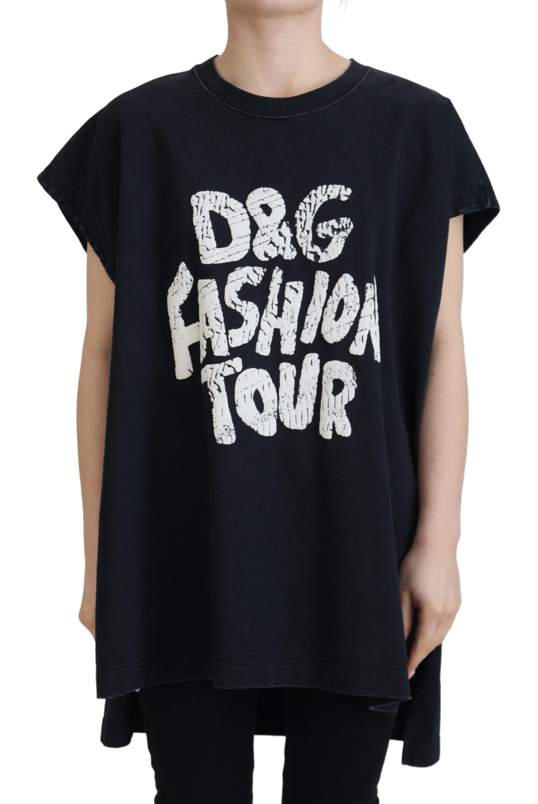 Dolce &amp; Gabbana T-shirt élégant à col rond en coton avec imprimé