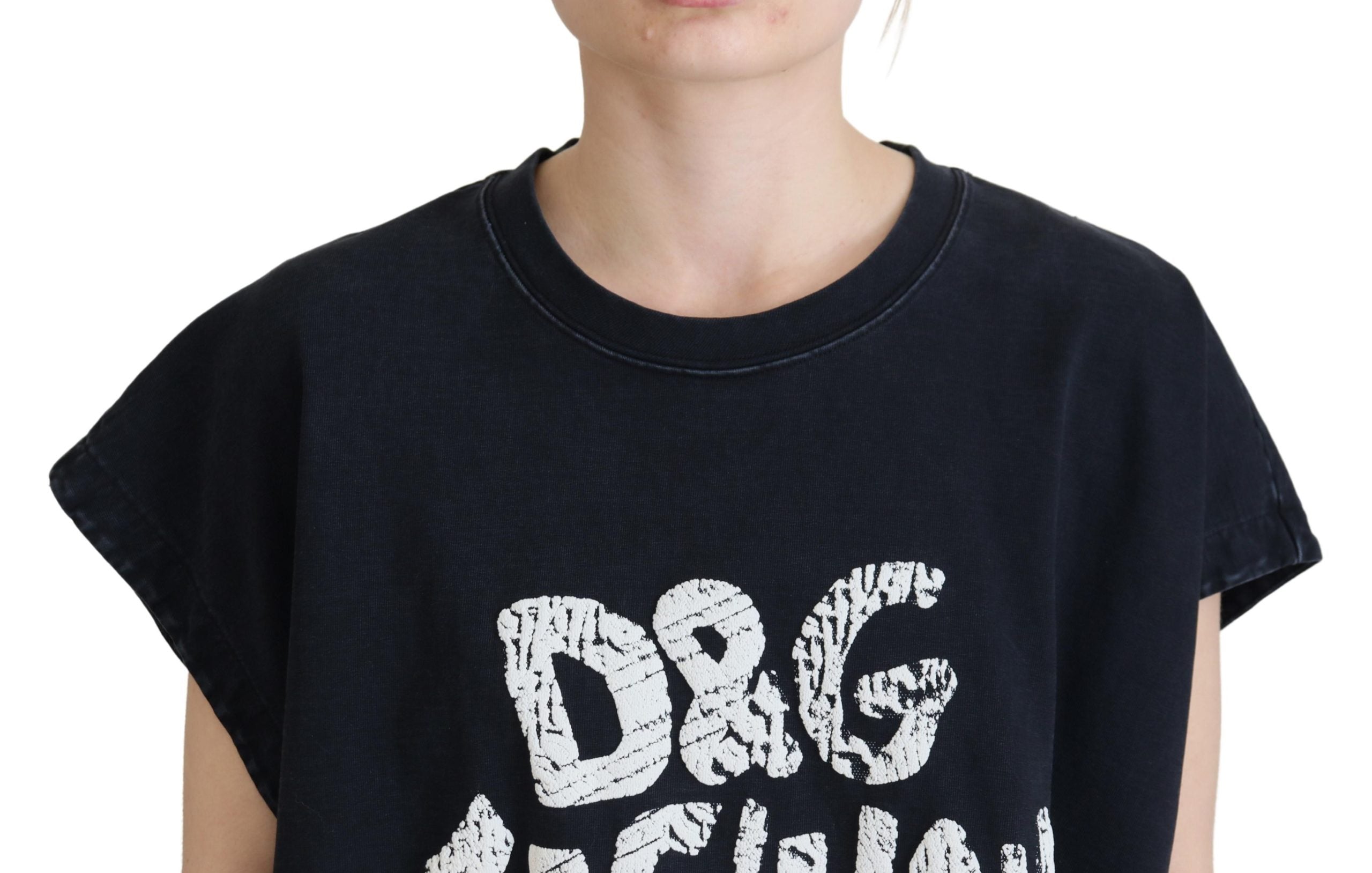 Dolce &amp; Gabbana T-shirt élégant à col rond en coton avec imprimé