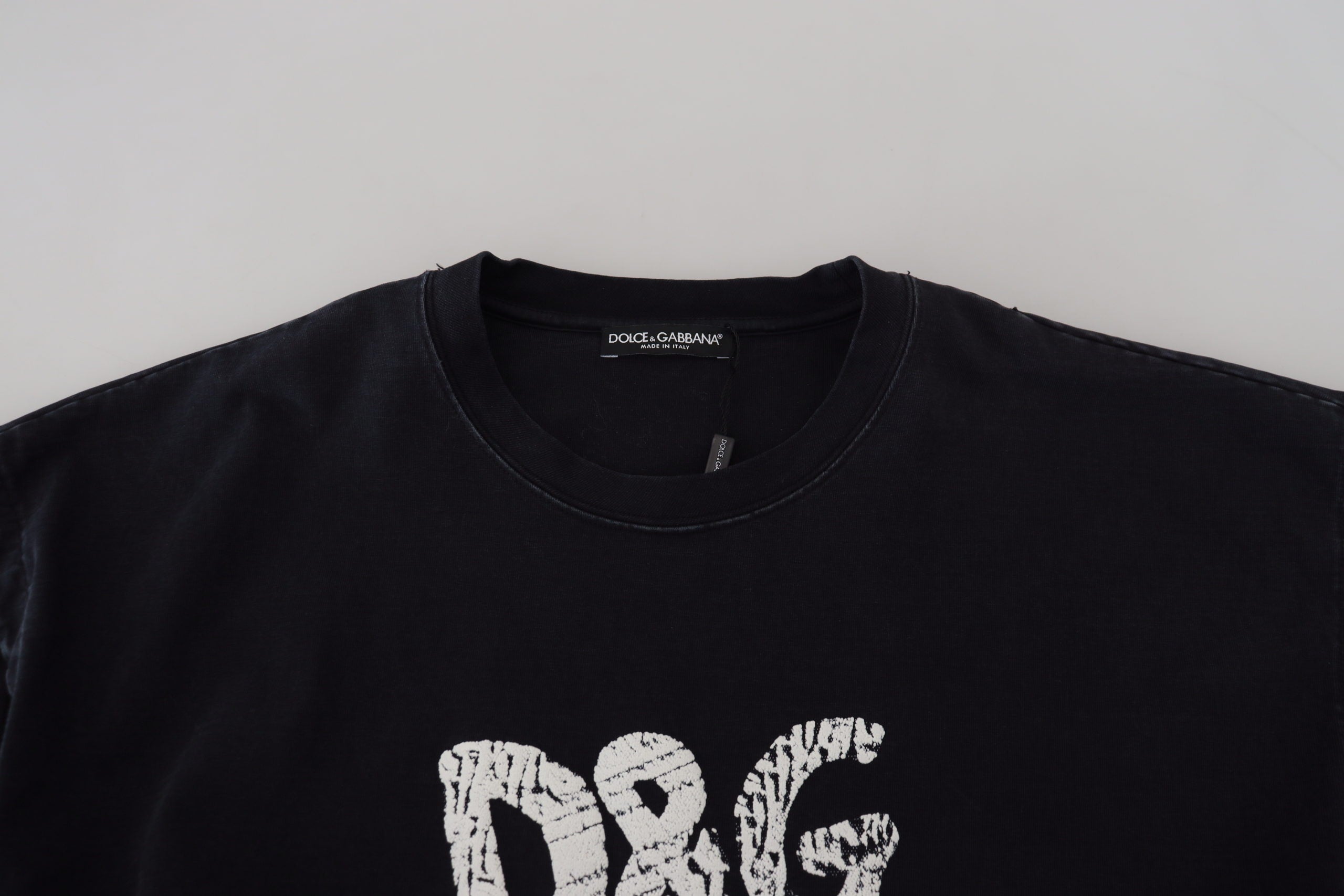 Dolce &amp; Gabbana T-shirt élégant à col rond en coton avec imprimé