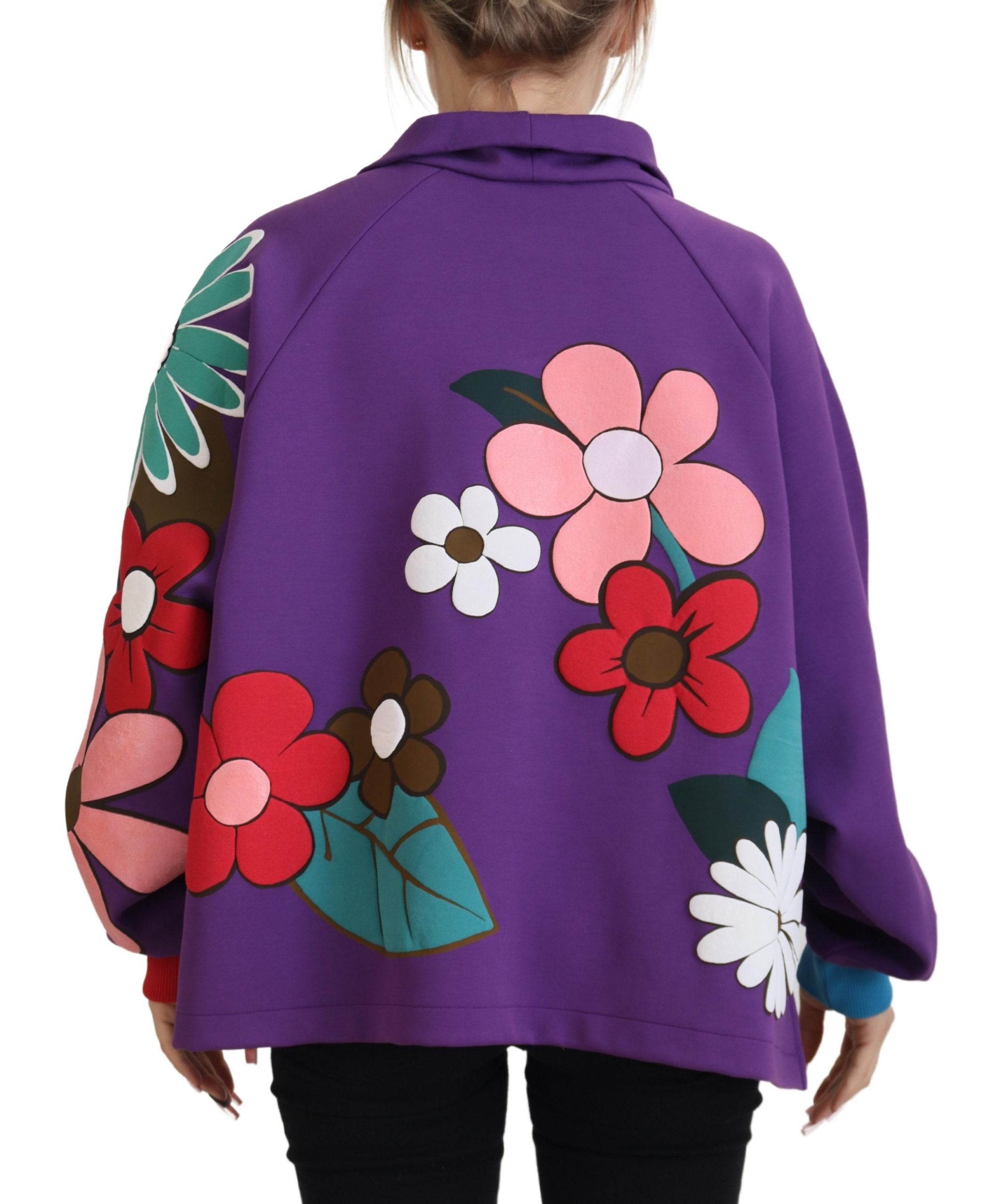 Dolce &amp; Gabbana Pull élégant à fleurs violet