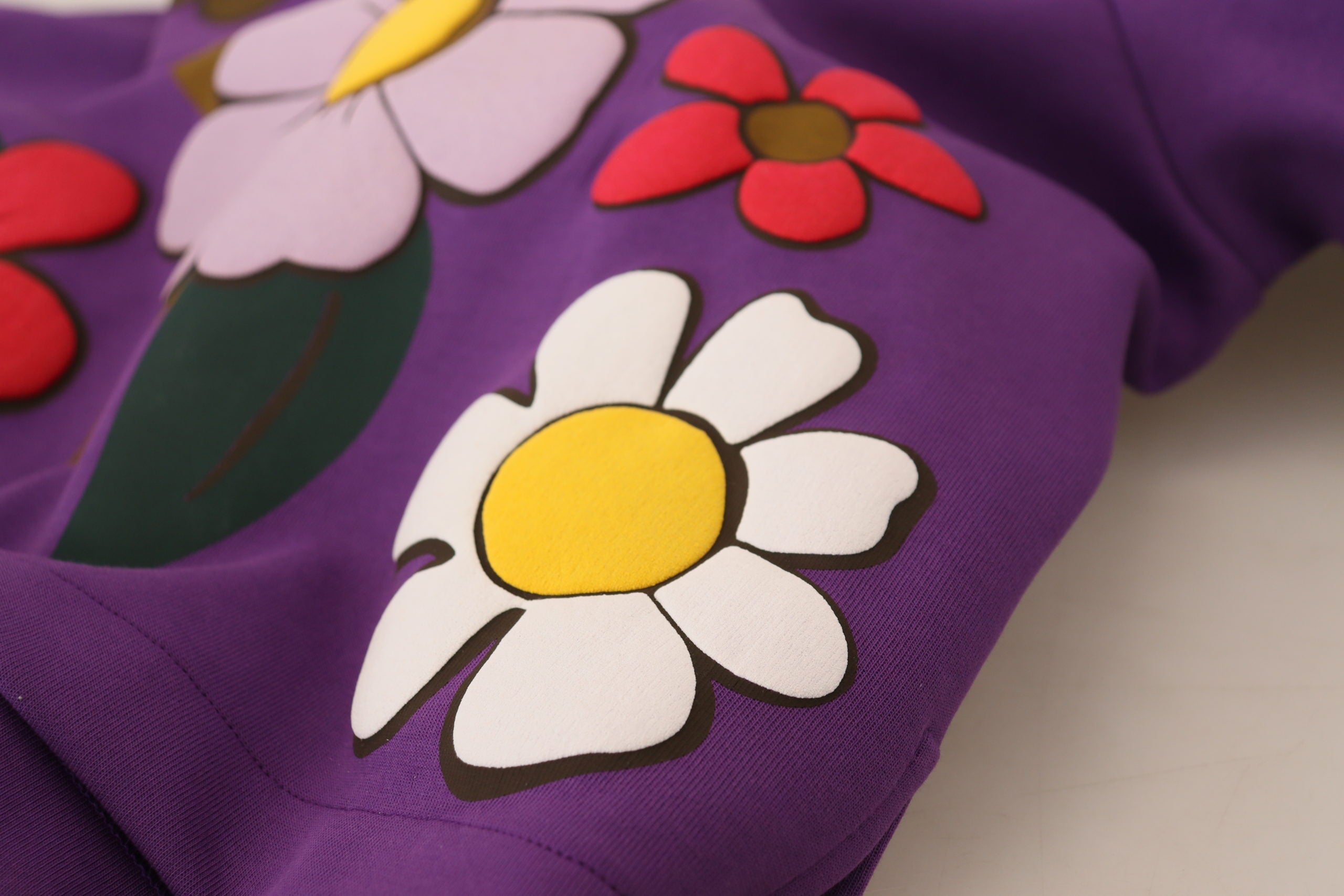 Dolce &amp; Gabbana Pull élégant à fleurs violet