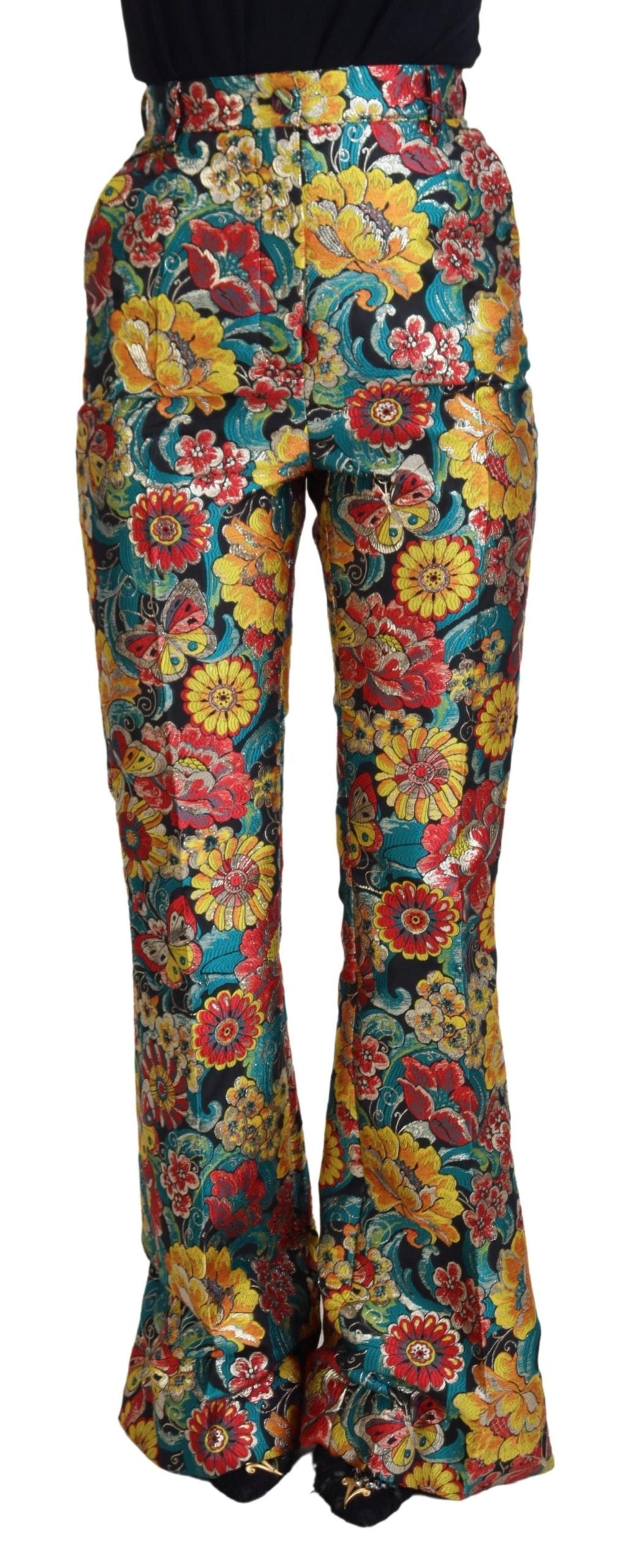 Dolce &amp; Gabbana Pantalon tissé multicolore élégant