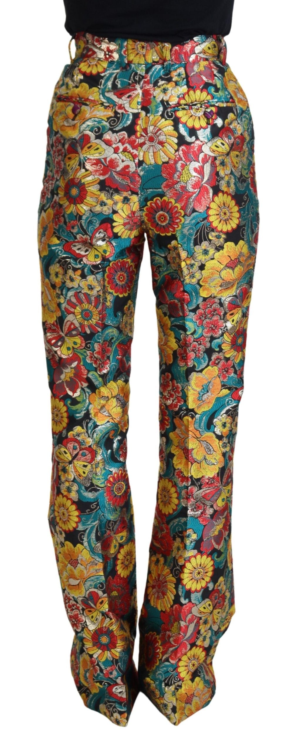 Dolce &amp; Gabbana Pantalon tissé multicolore élégant