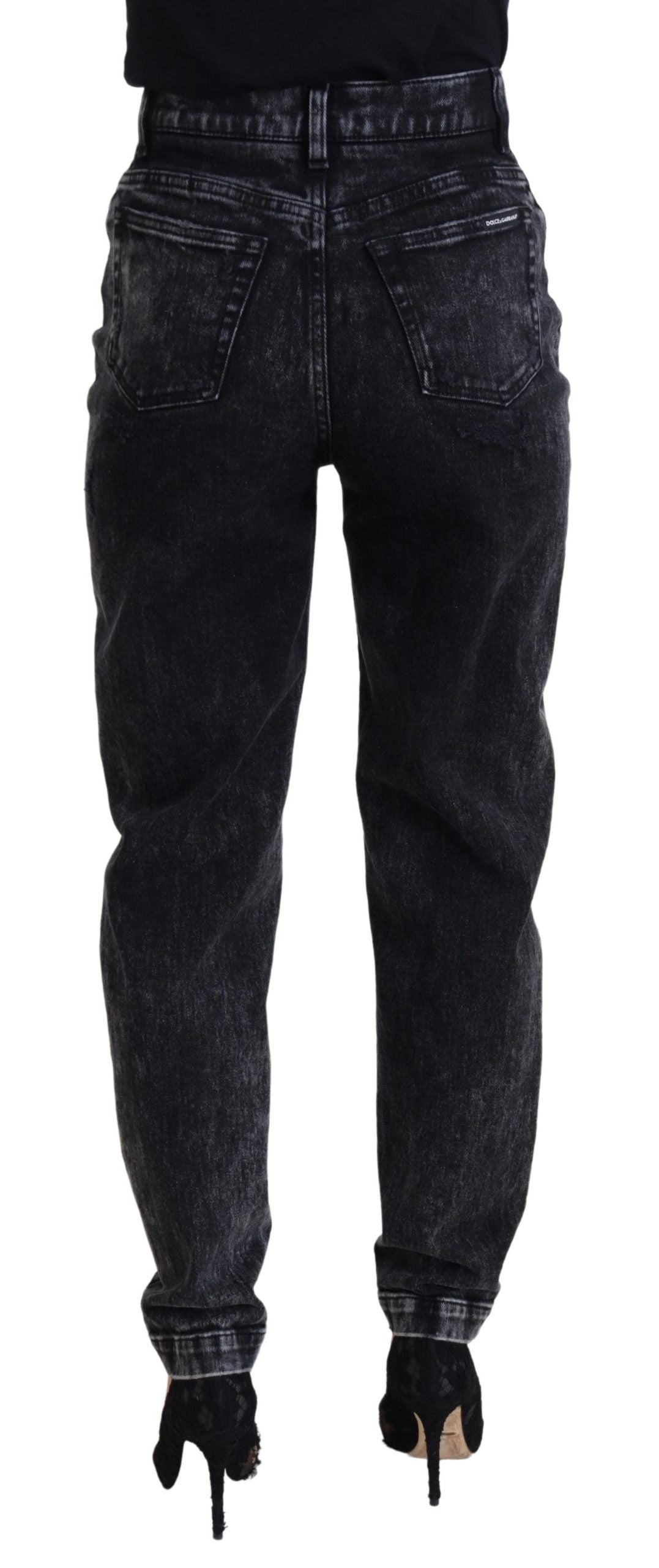 Dolce &amp; Gabbana Pantalon en denim noir élégant