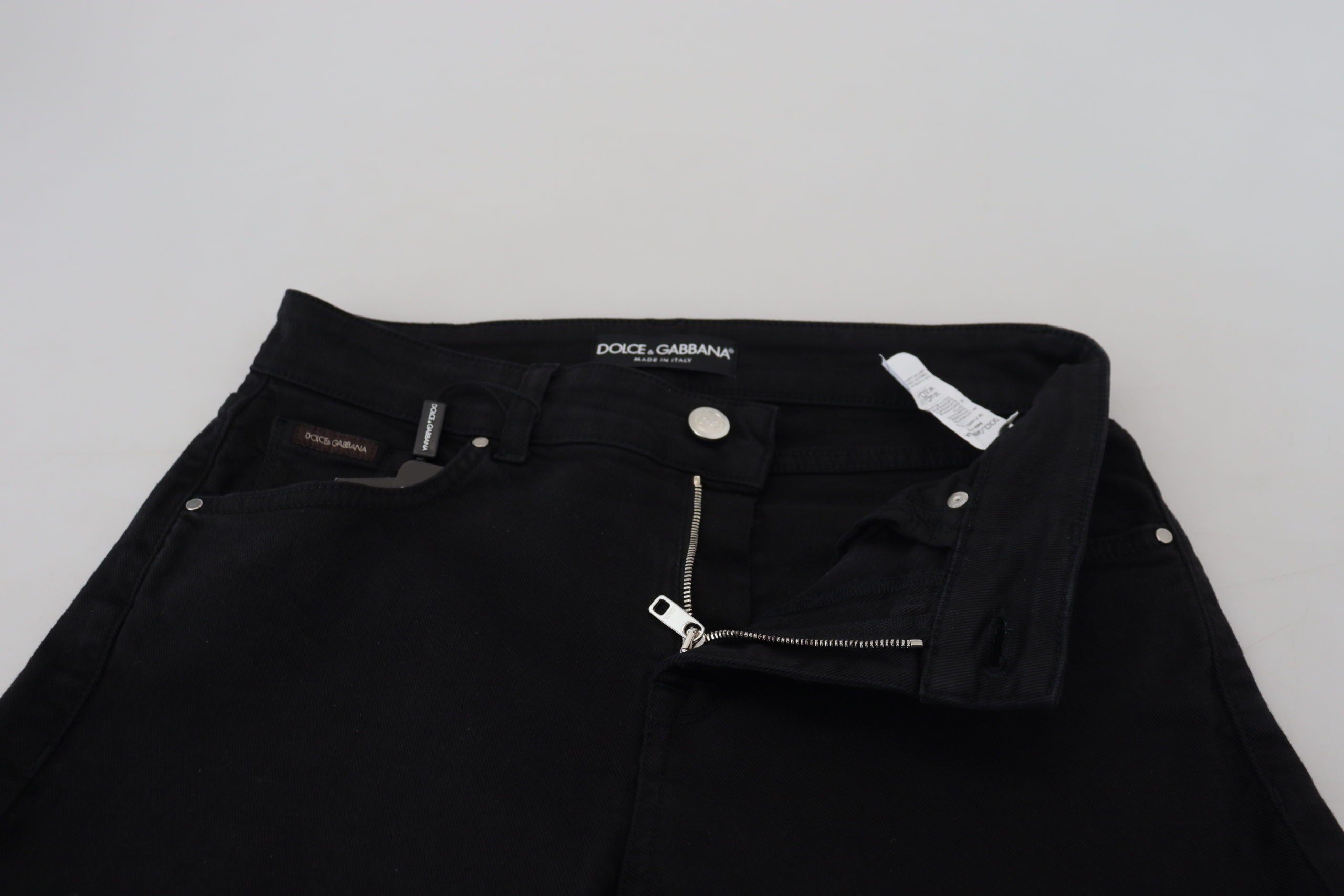 Dolce &amp; Gabbana Pantalon en denim noir élégant