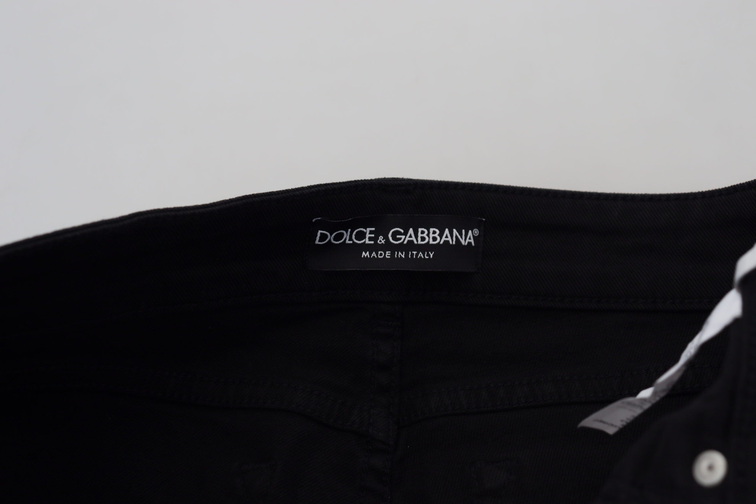 Dolce &amp; Gabbana Pantalon en denim noir élégant