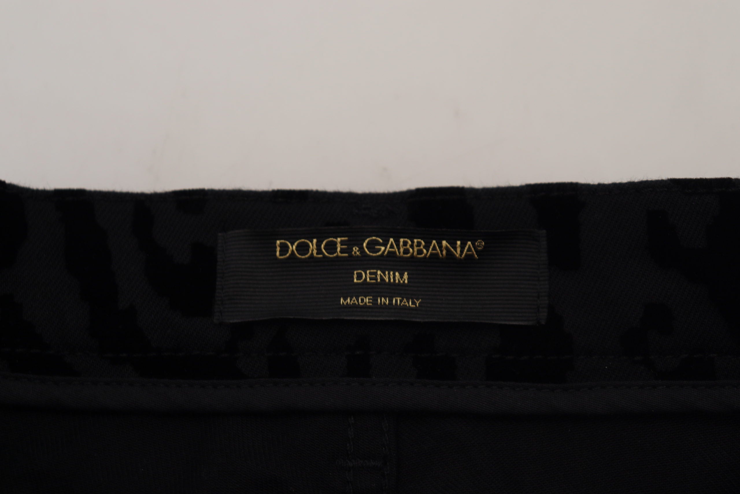 Dolce &amp; Gabbana Chic Denim imprimé léopard élégance