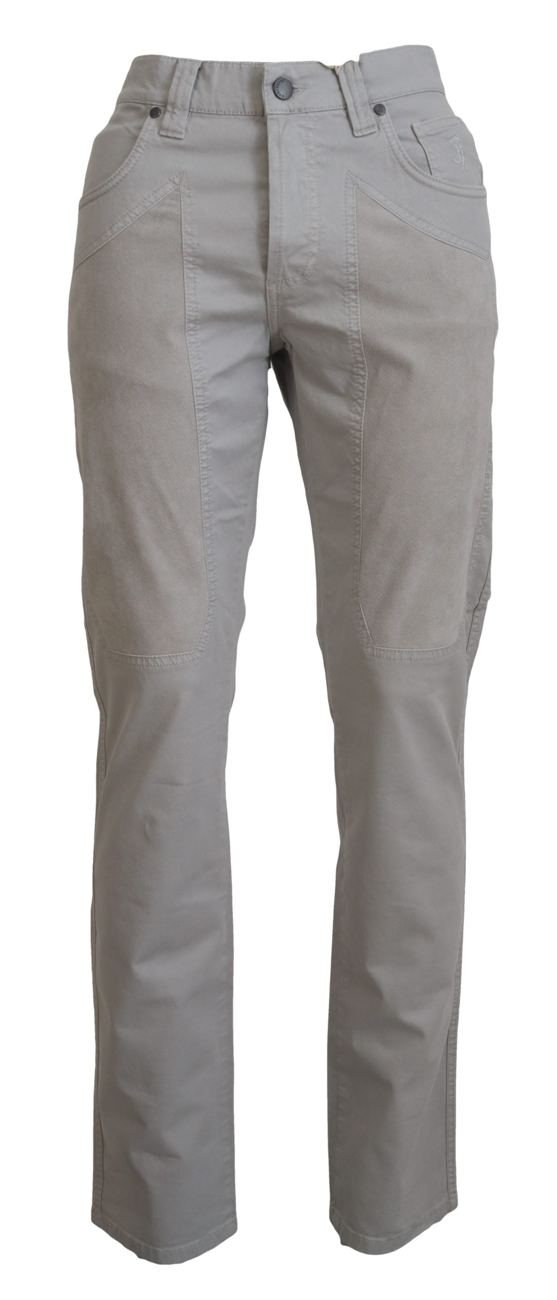 Jeckerson Pantalon élégant en coton mélangé gris