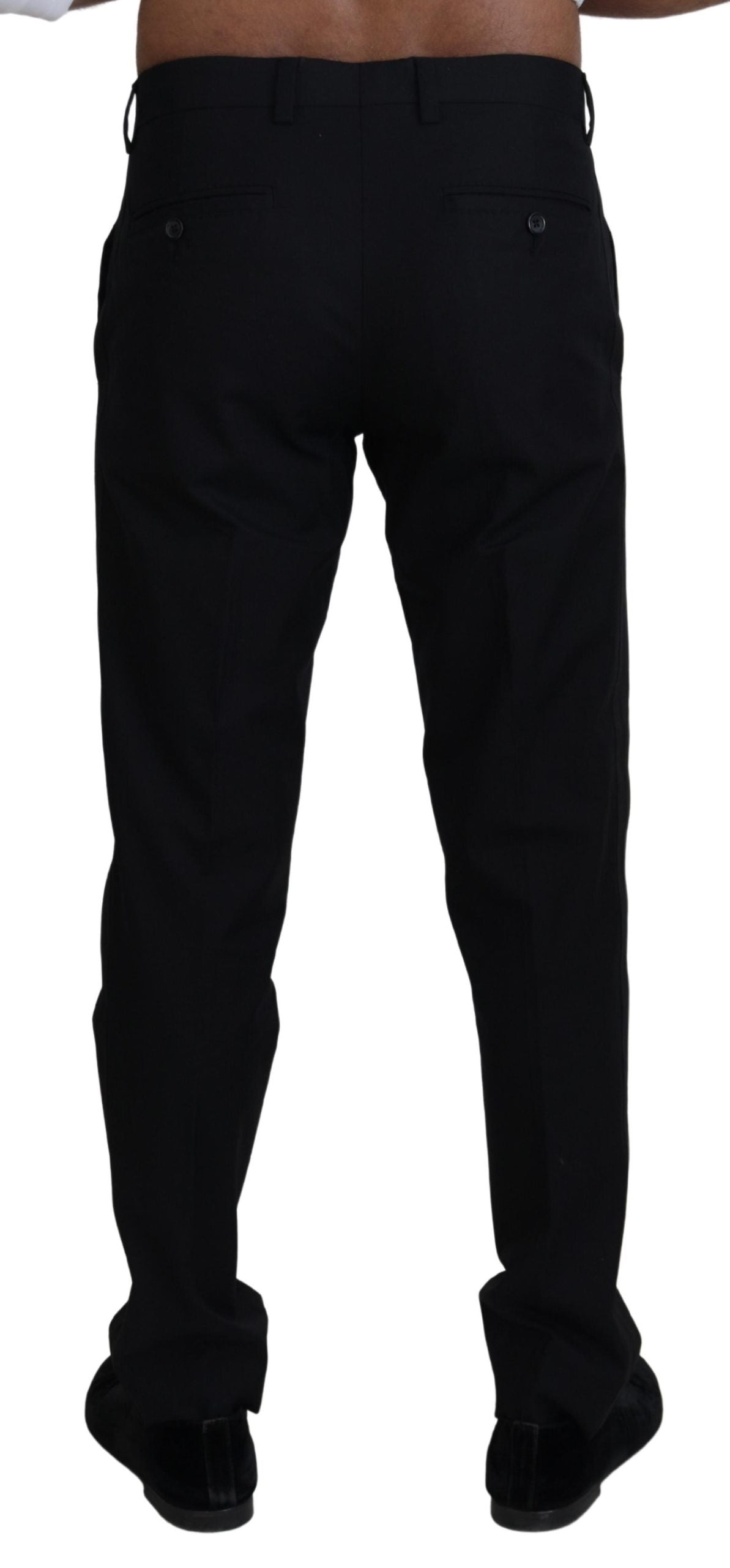 Dolce &amp; Gabbana Pantalon élégant en coton noir