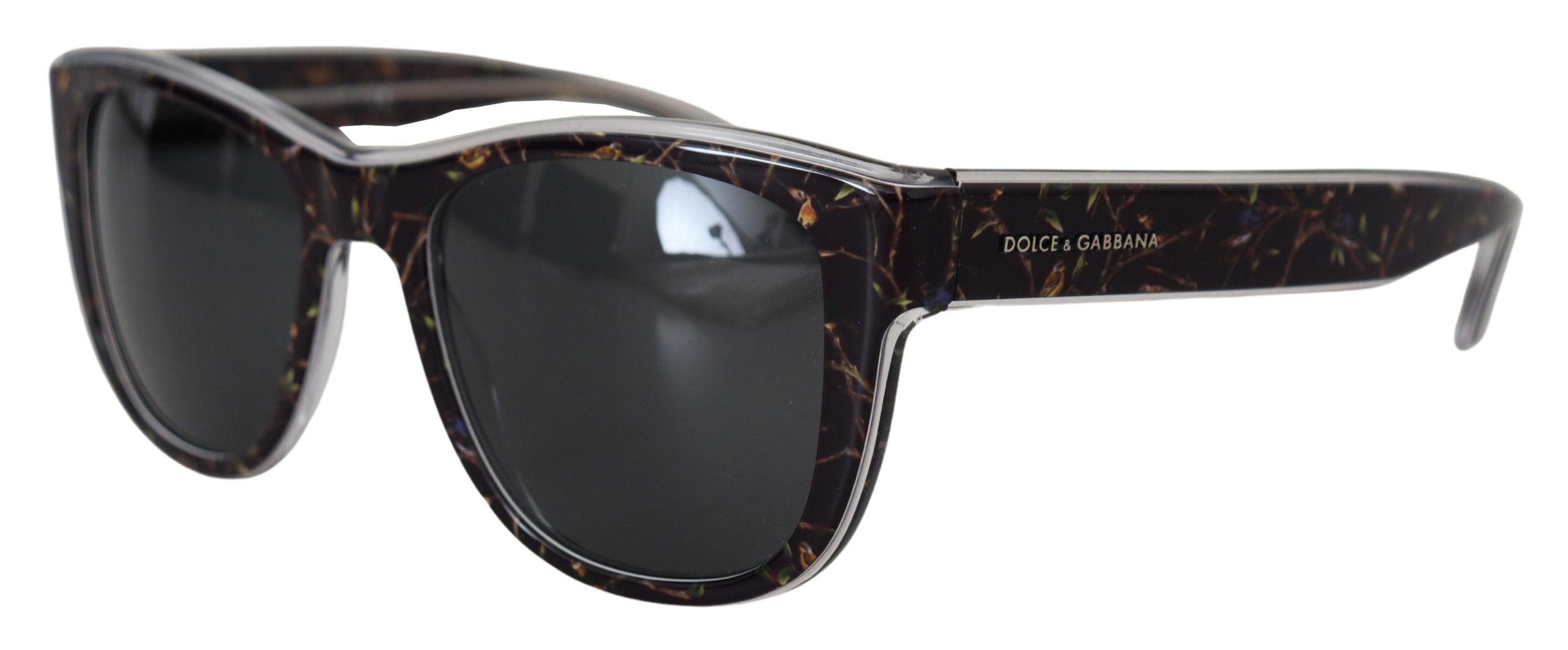 Lunettes de soleil élégantes en acétate noir Dolce &amp; Gabbana pour femme