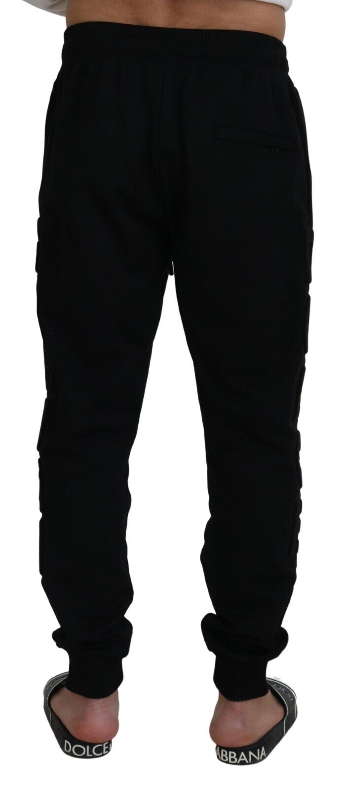 Dolce &amp; Gabbana Pantalon de jogging élégant en coton noir