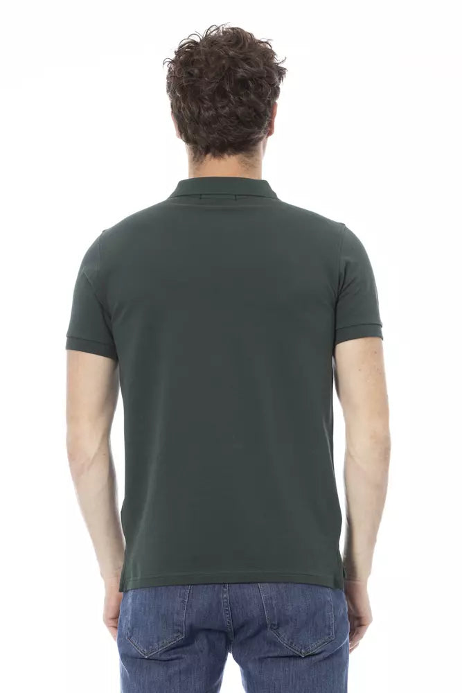 Baldinini Trend Green Cotton Men Polo