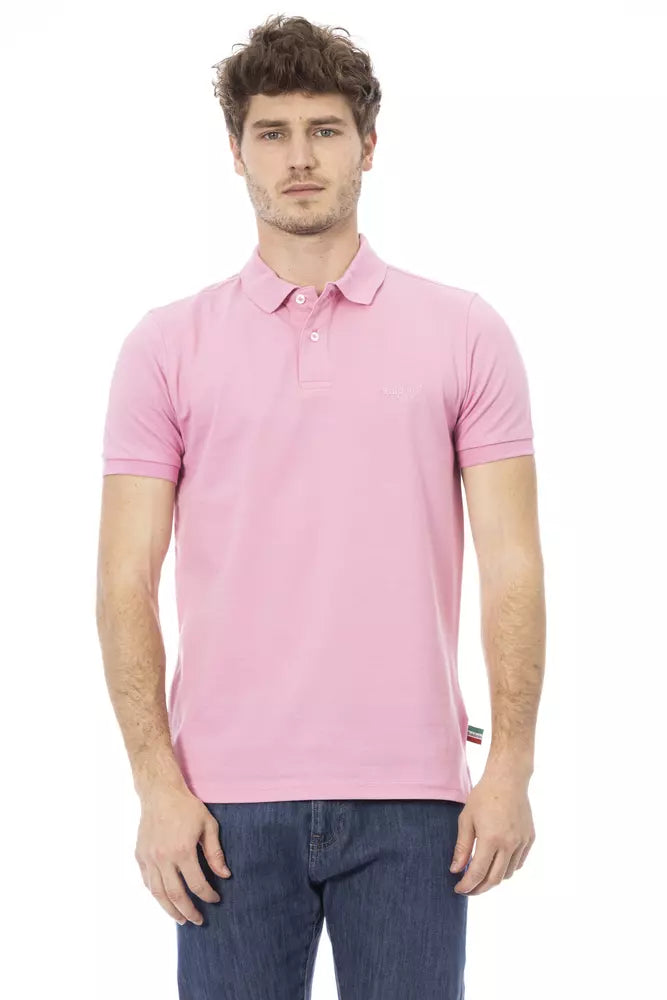 Baldinini Trend Pink Cotton Men Polo