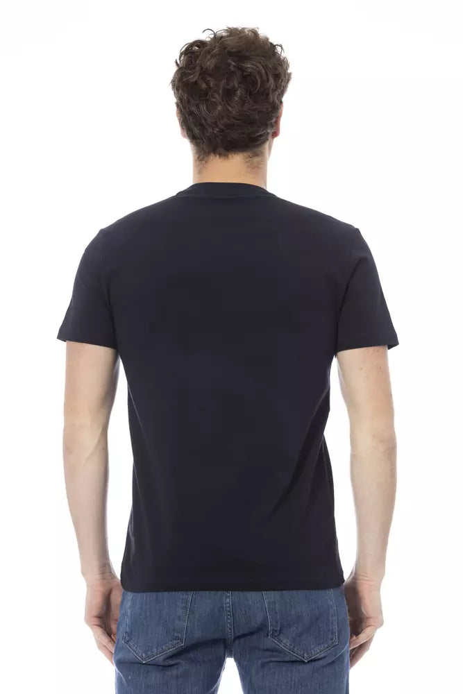 Baldinini Trend T-shirt en coton à col rond bleu tendance